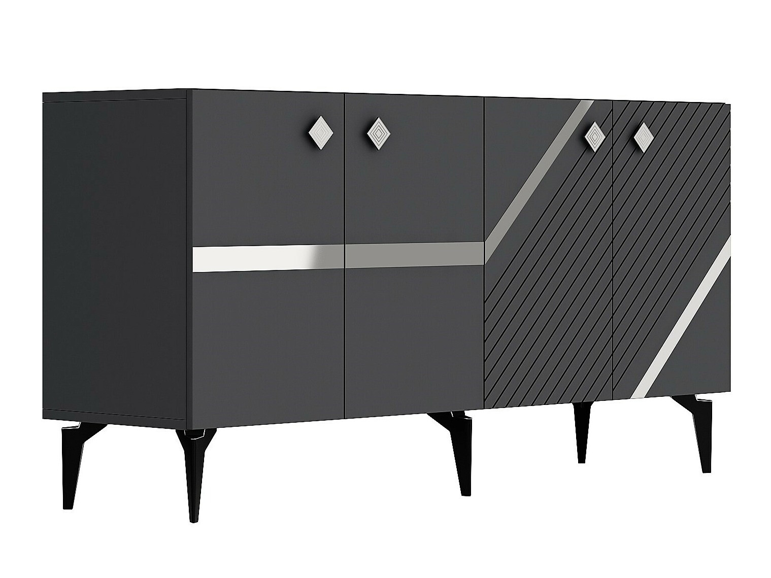 Szekrény Kailua 2265 (Antracit + Ezüst)