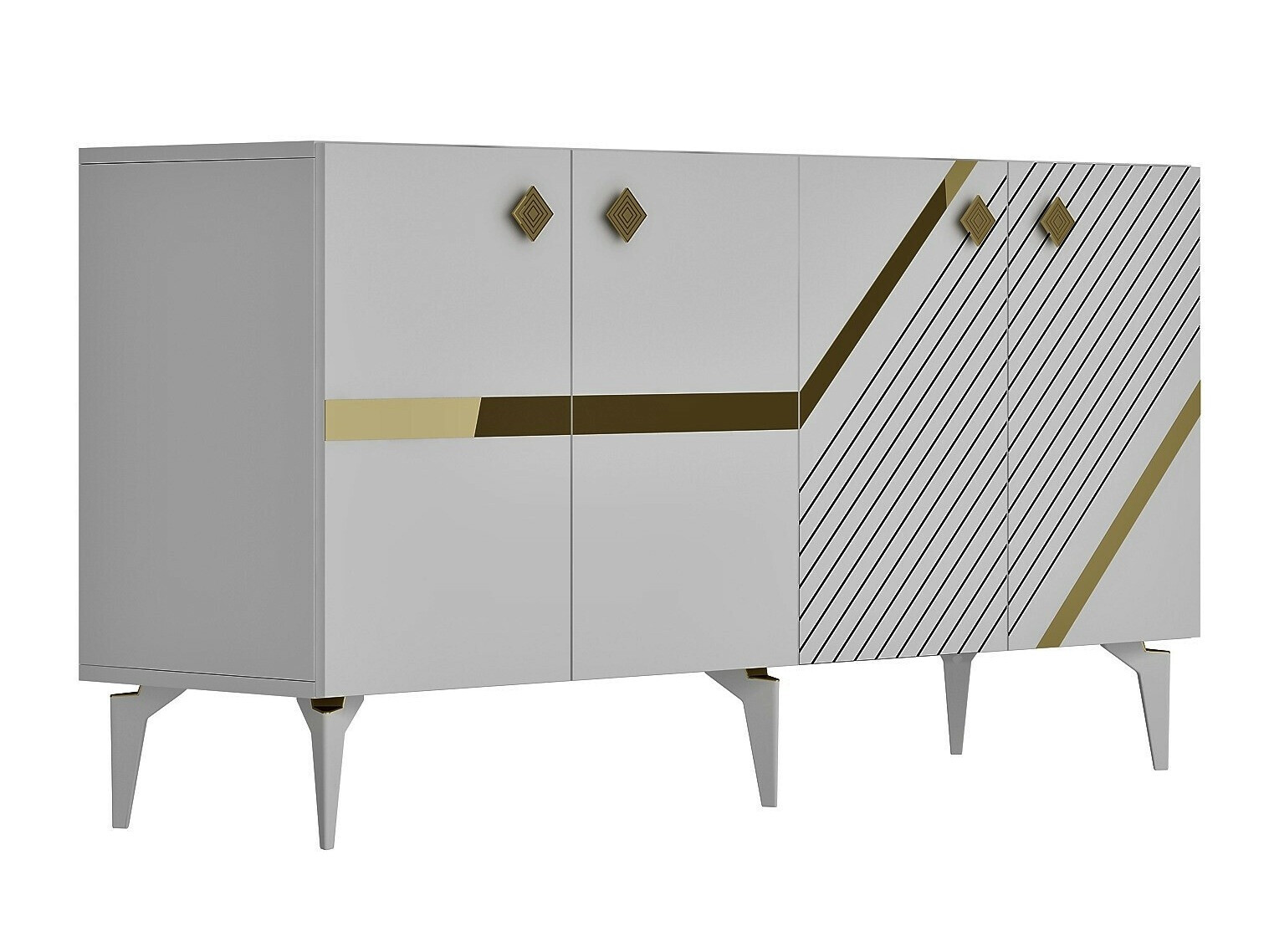 Szekrény Kailua 2265 (Fehér + Aranysárga)