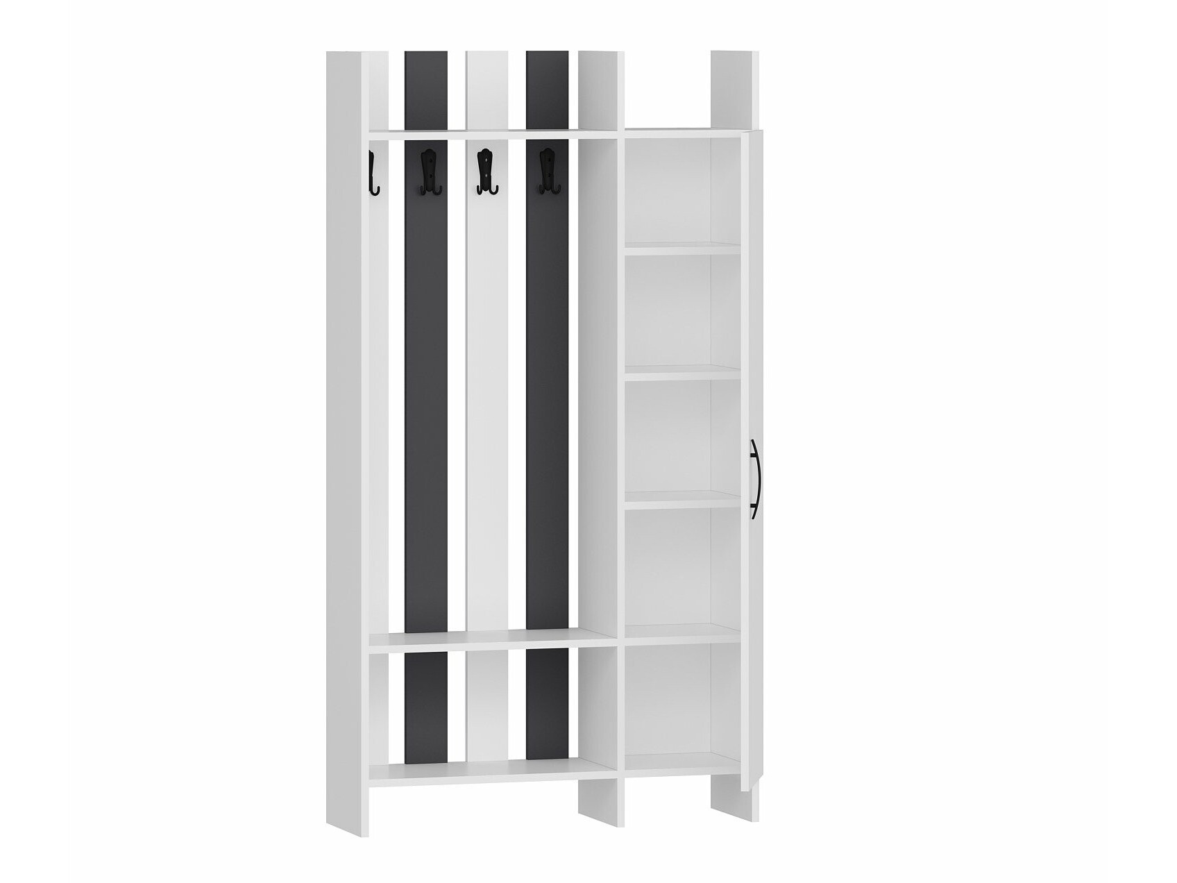 Előszoba garnitúra Kailua 2272 (Fehér + Antracit)