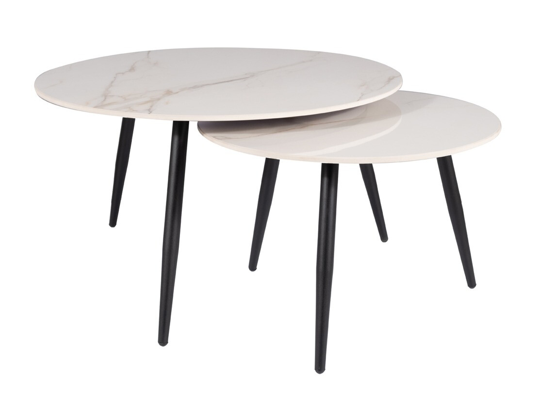 Dohányzóasztal szett Detroit 602 (Fehér márvány)