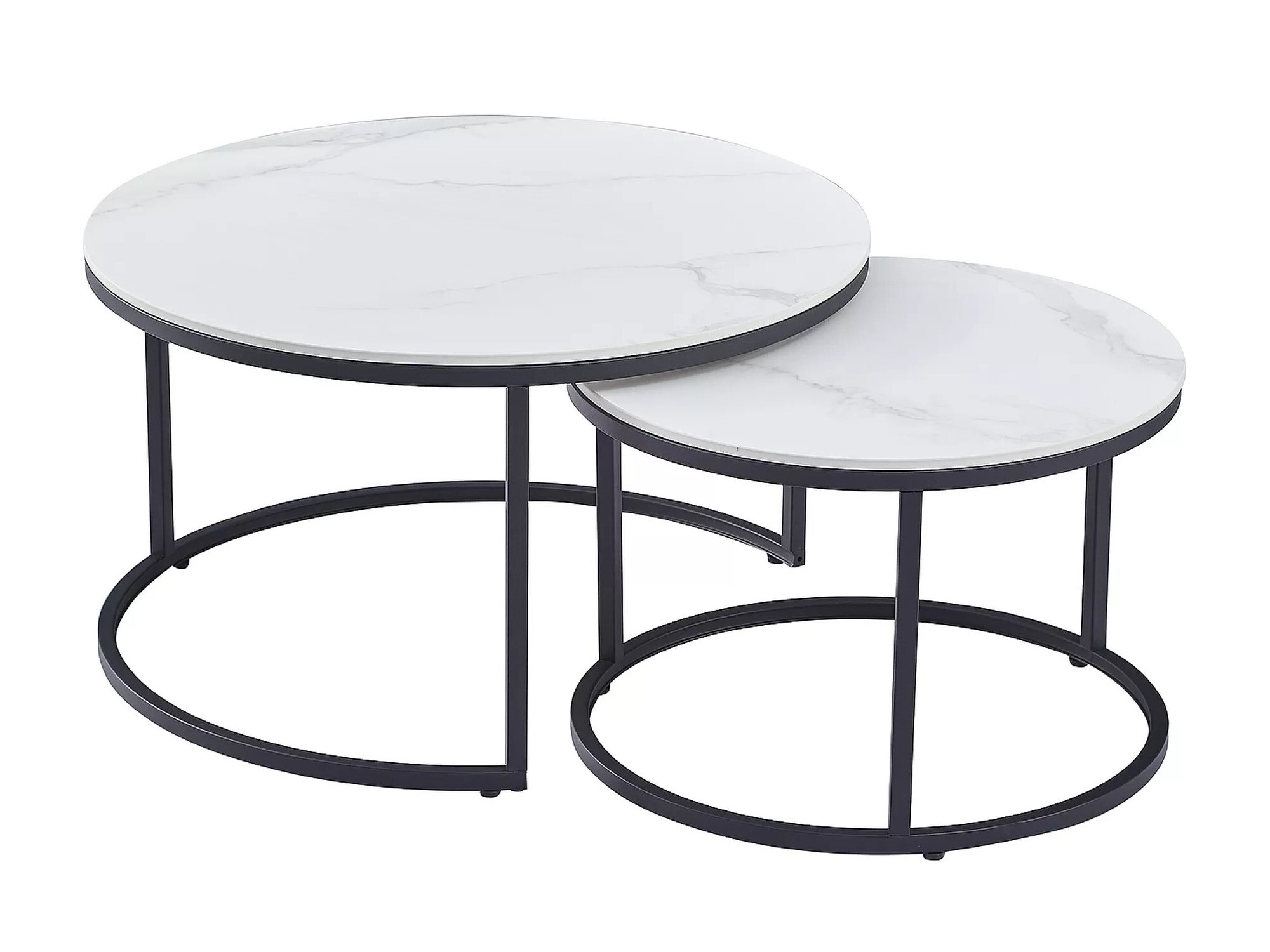 Dohányzóasztal szett Detroit 607 (Fehér márvány)