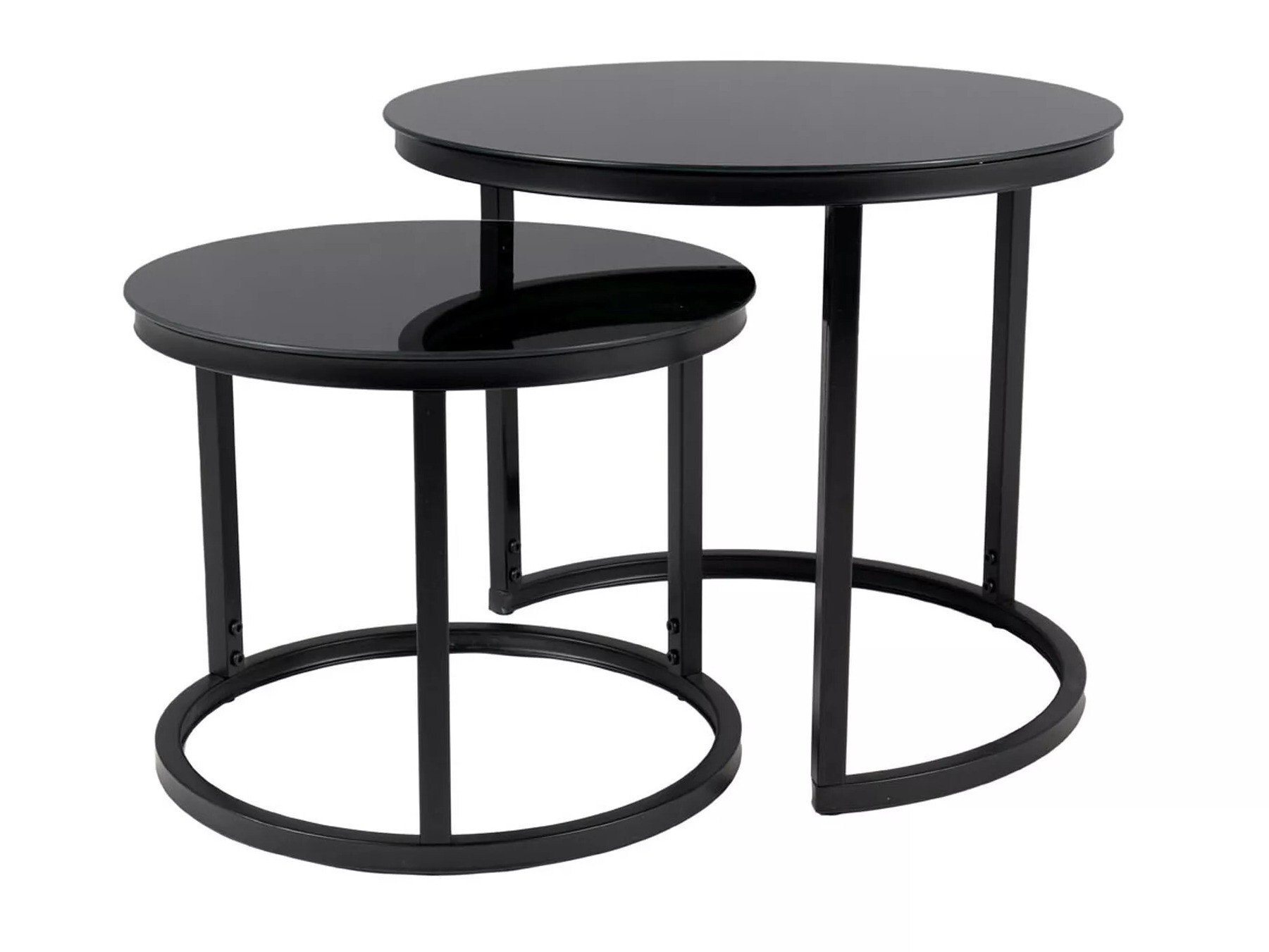 Oldalsó asztalok szett Detroit 495 (Fekete)