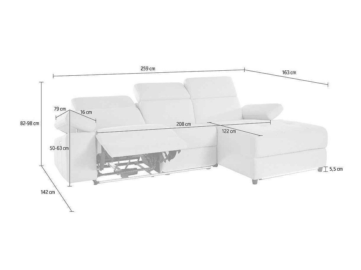 Relax sarokkanapé Denton 704 (Antracit)