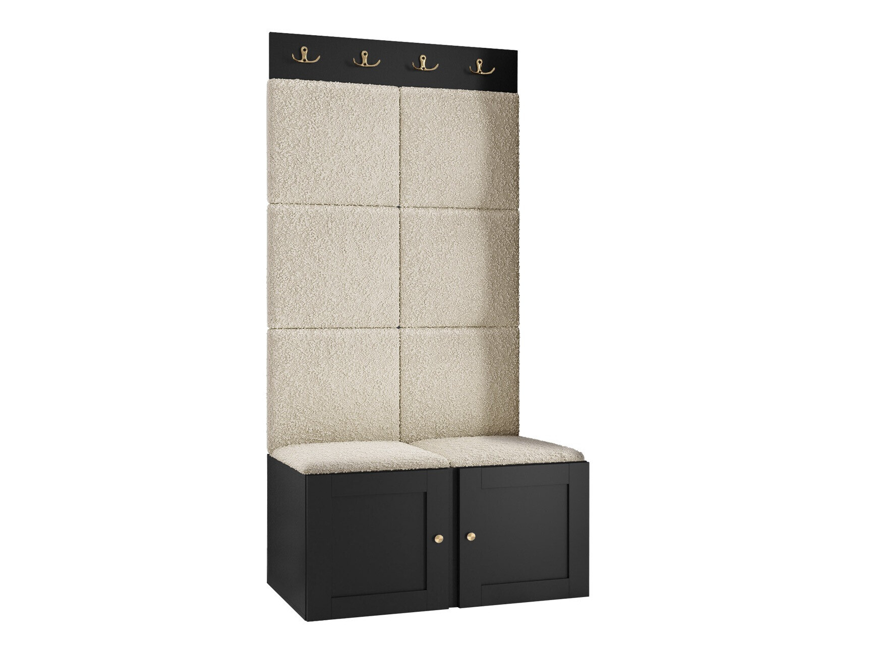 Előszoba garnitúra Hartford 375 (Fekete)