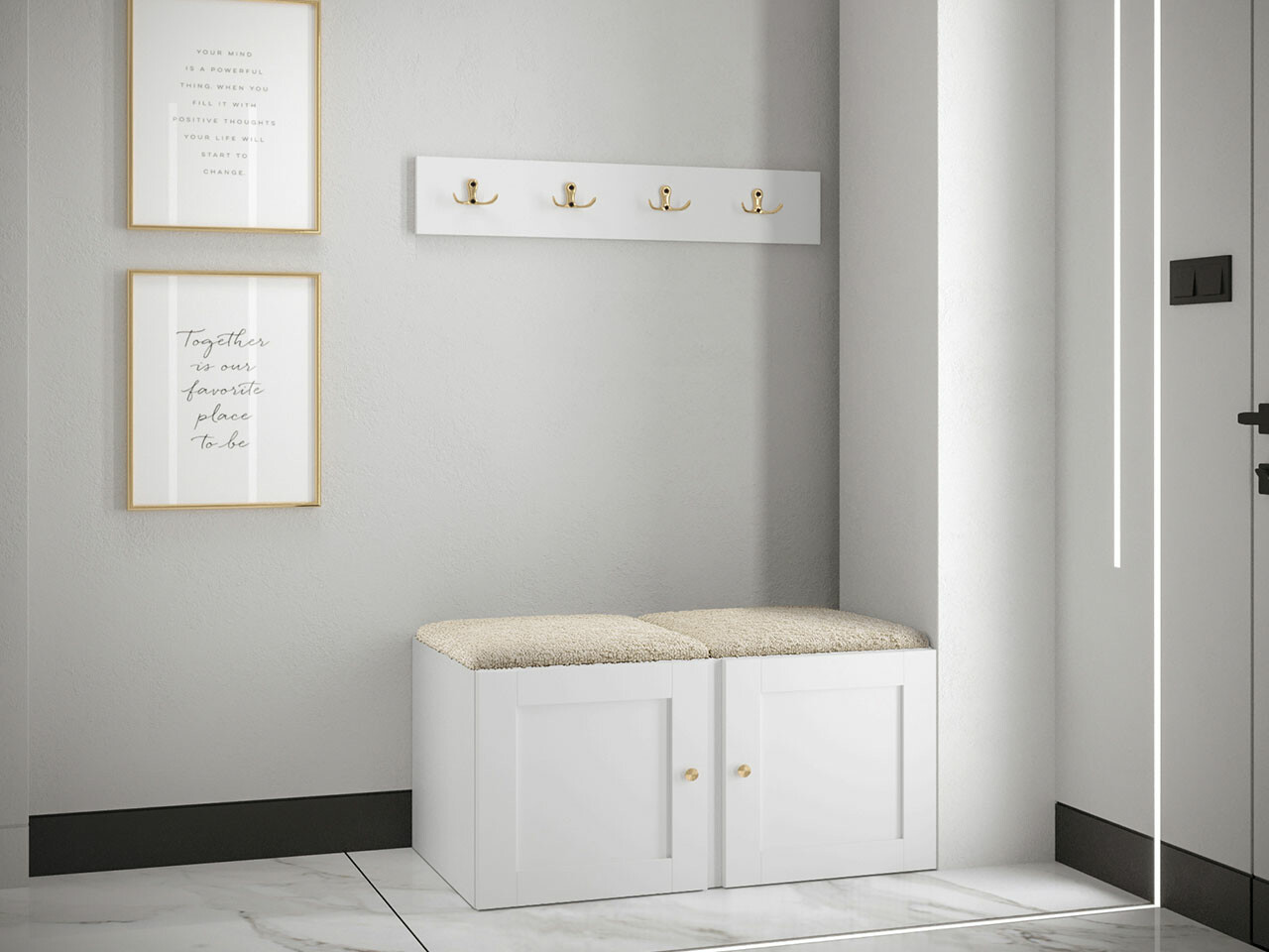 Előszoba garnitúra Hartford 376 (Fekete)