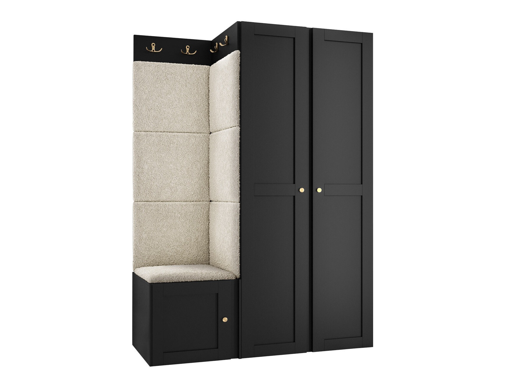 Előszoba garnitúra Hartford 379 (Fekete)