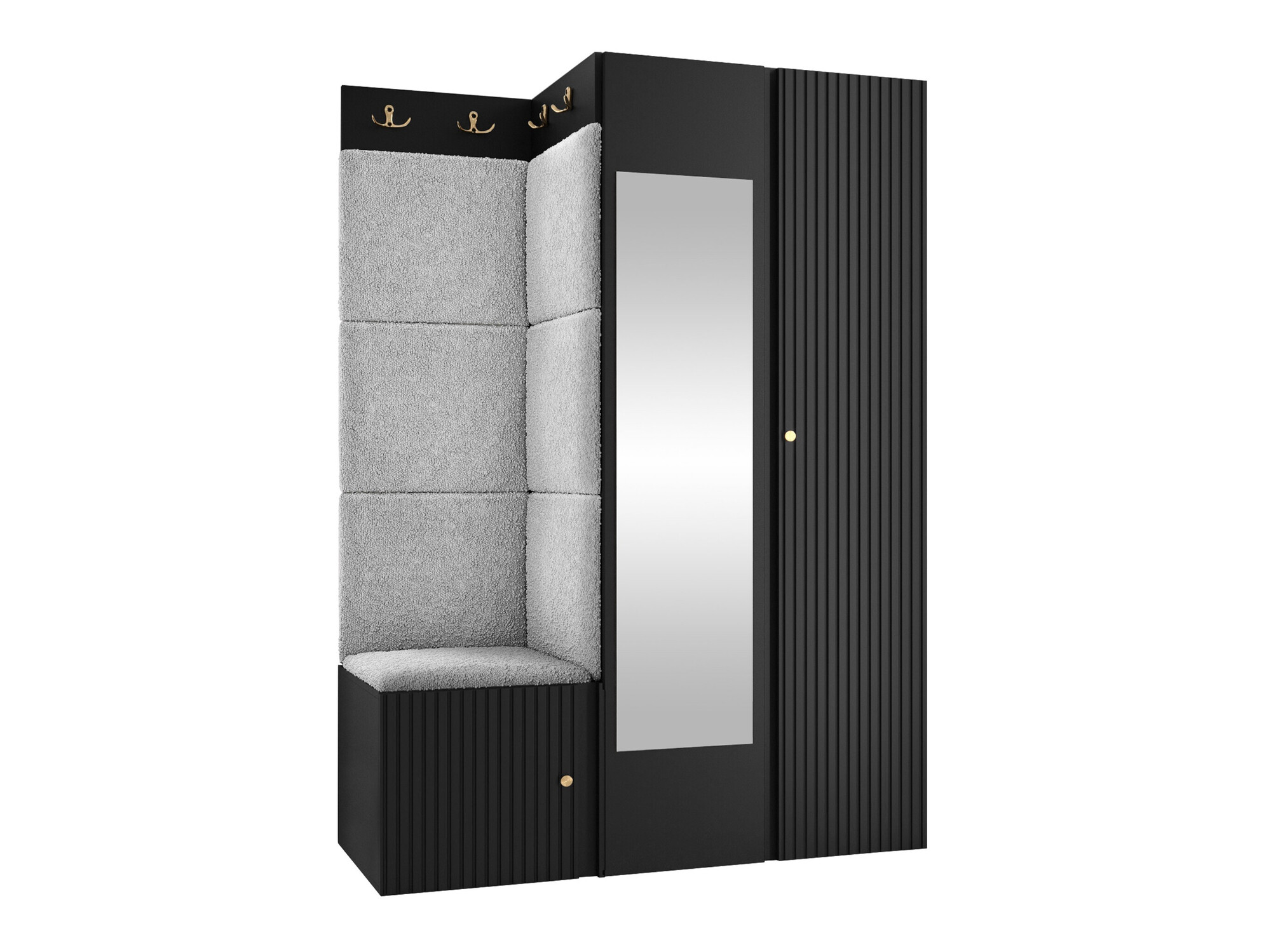 Előszoba garnitúra Hartford 388 (Fekete)