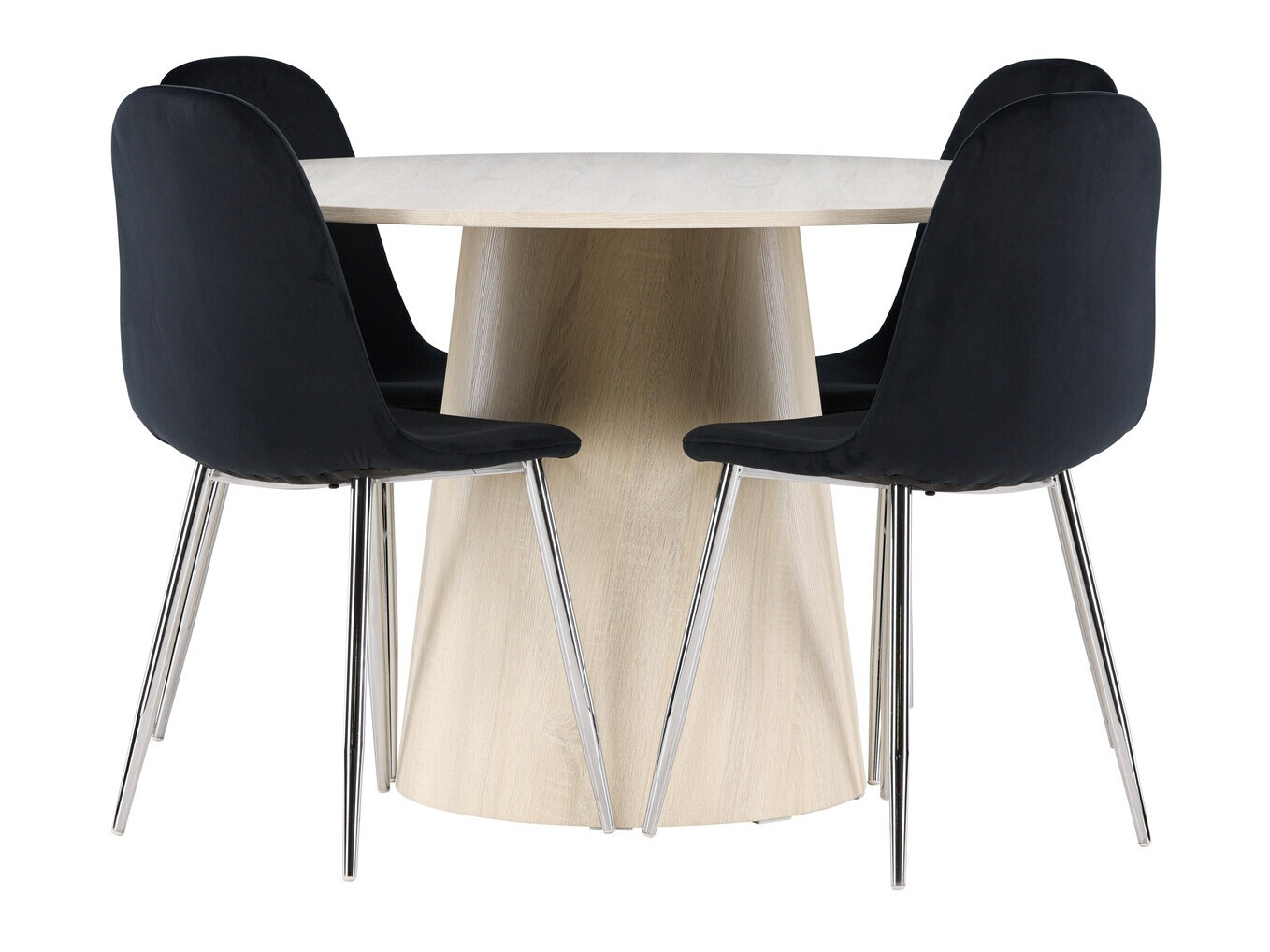 Étkezőgarnitúra Dallas 4556 (Fekete + Ezüst)