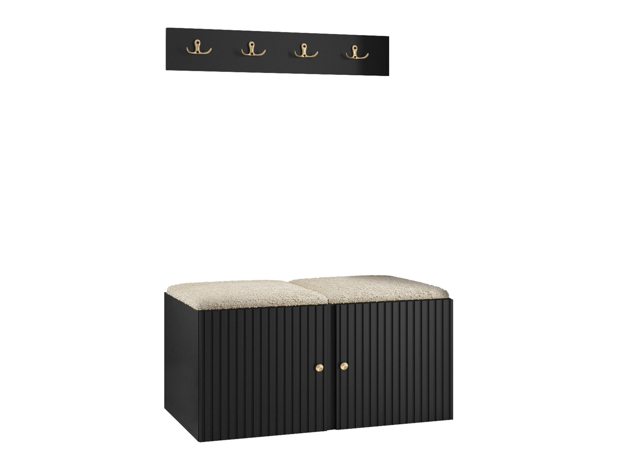 Előszoba garnitúra Hartford 384 (Fekete)