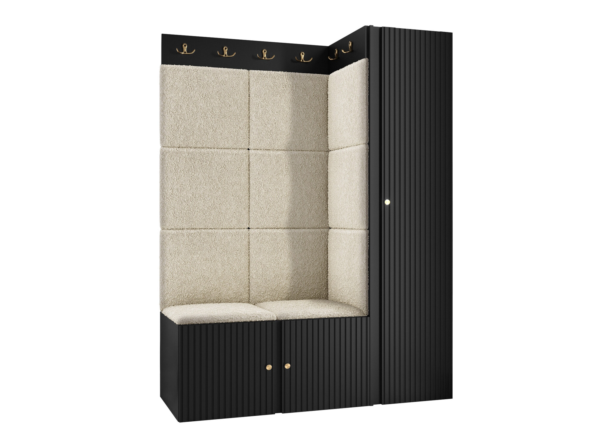 Előszoba garnitúra Hartford 385 (Fekete)