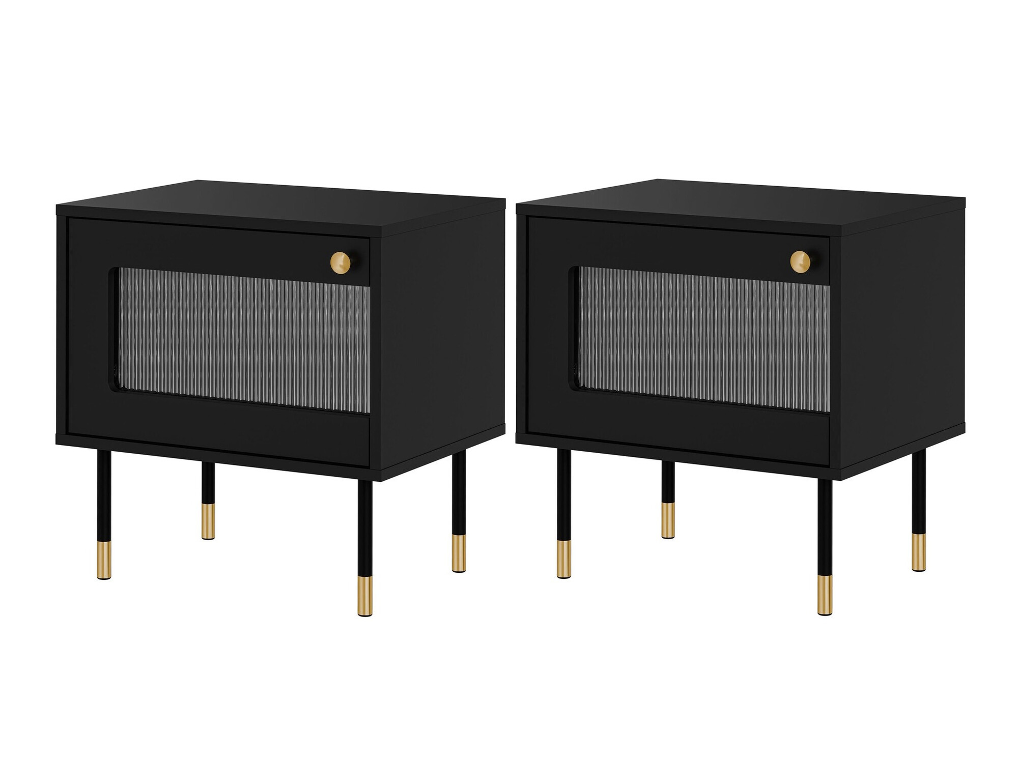 Éjjeliszekrény szett Feletri 107 (Fekete)