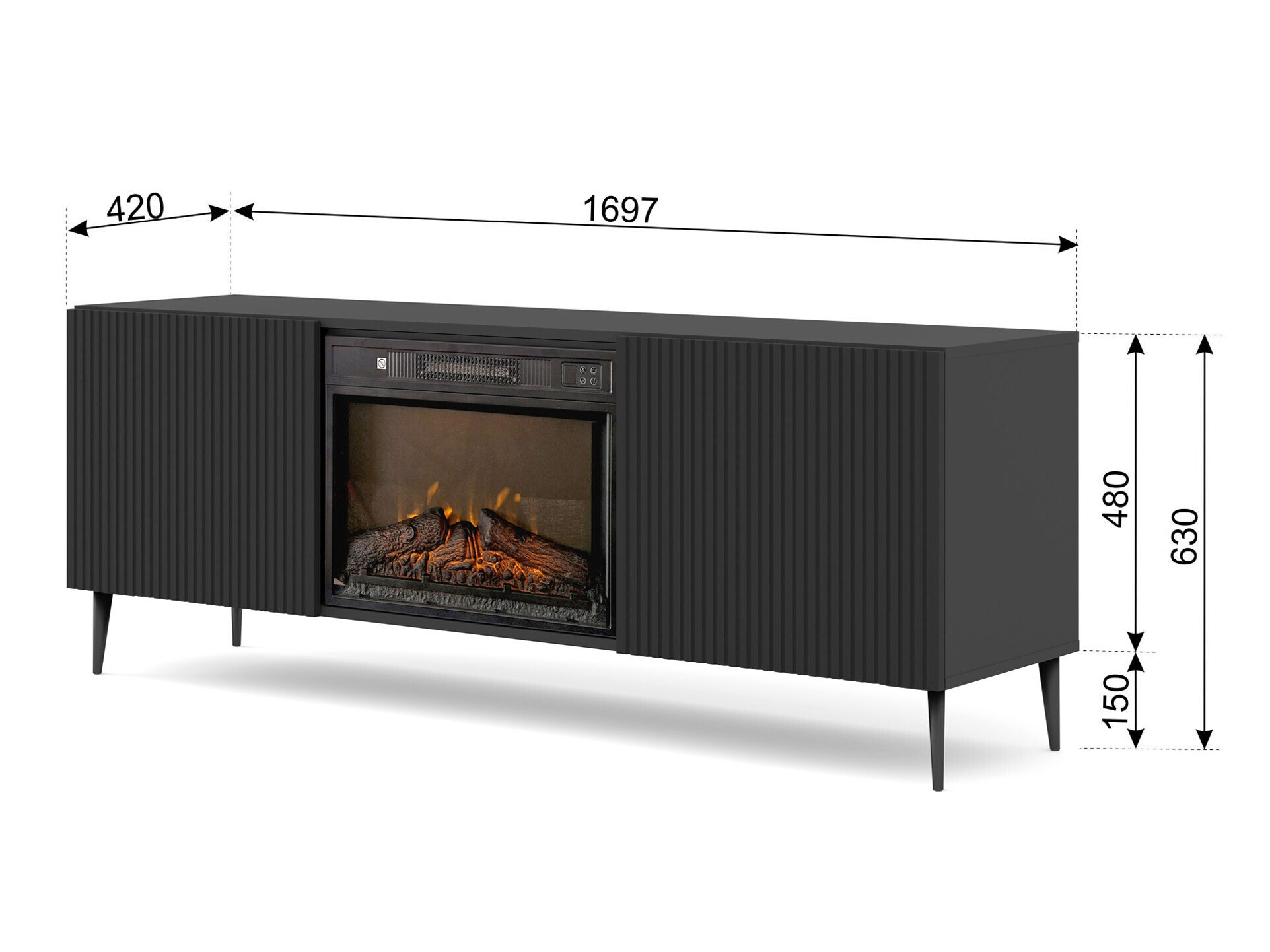 Szekrény Talsalu 111 (Fekete)