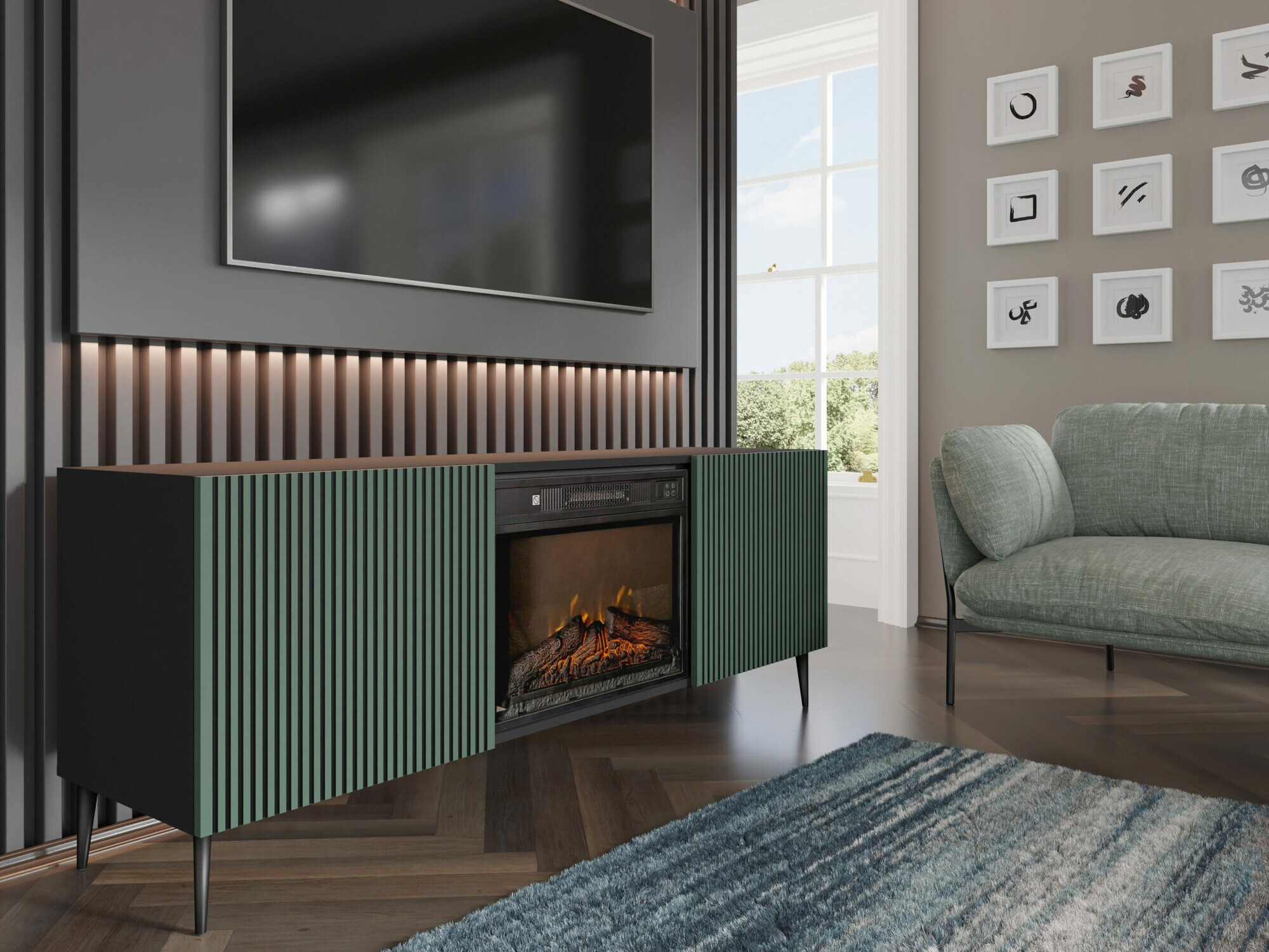 Szekrény Talsalu 111 (Zöld)