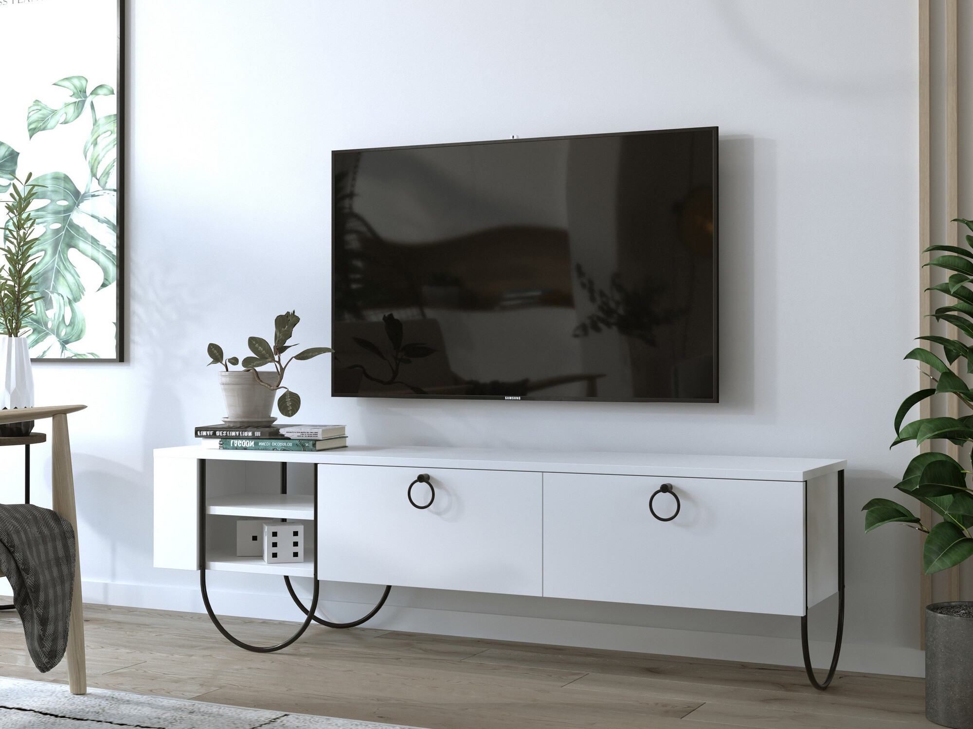 TV-állvány Kailua 1046 (Fehér)