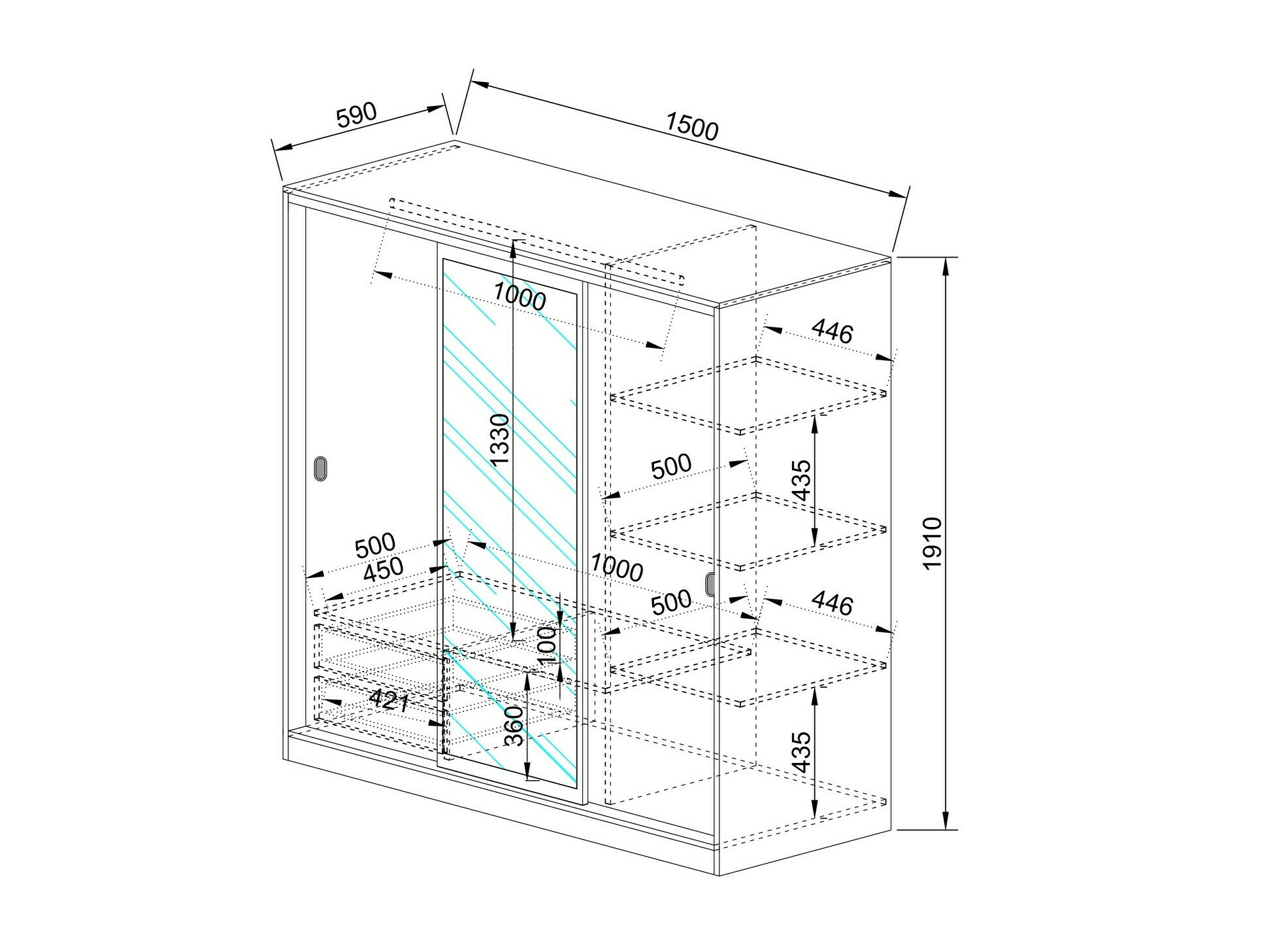 Gardróbszekrény Etfela 106 (Sonoma tölgy)