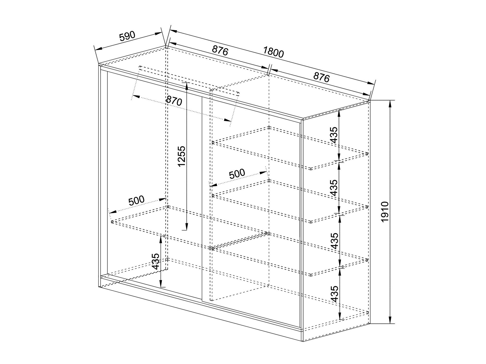 Gardróbszekrény Etfela 109 (Sonoma tölgy)