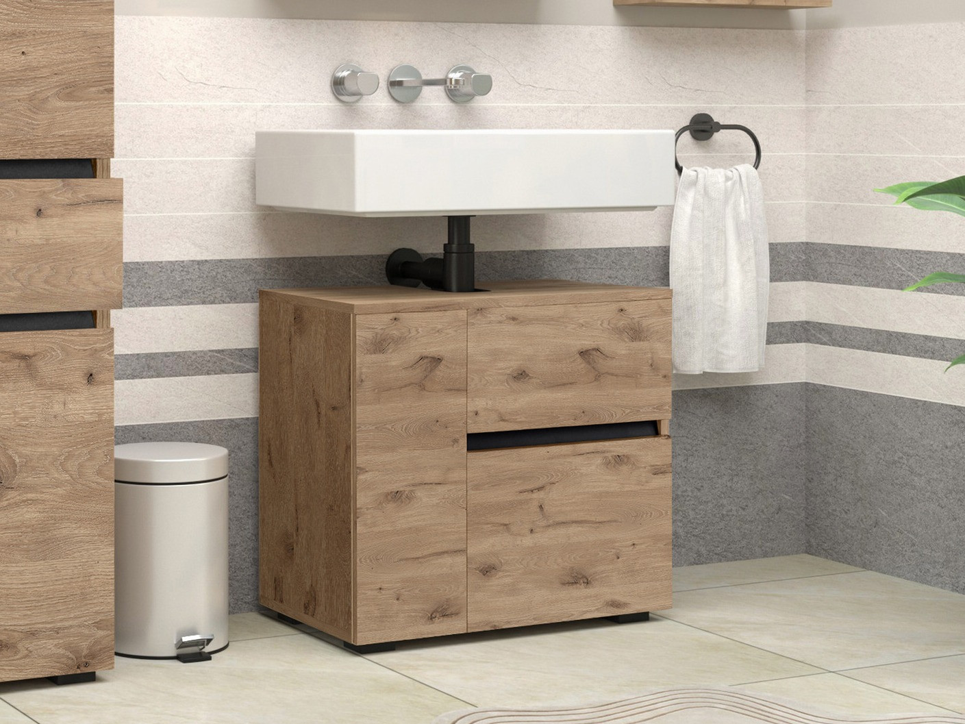 Mosdó alatti álló szekrény Soncamu 108 (Tölgy)