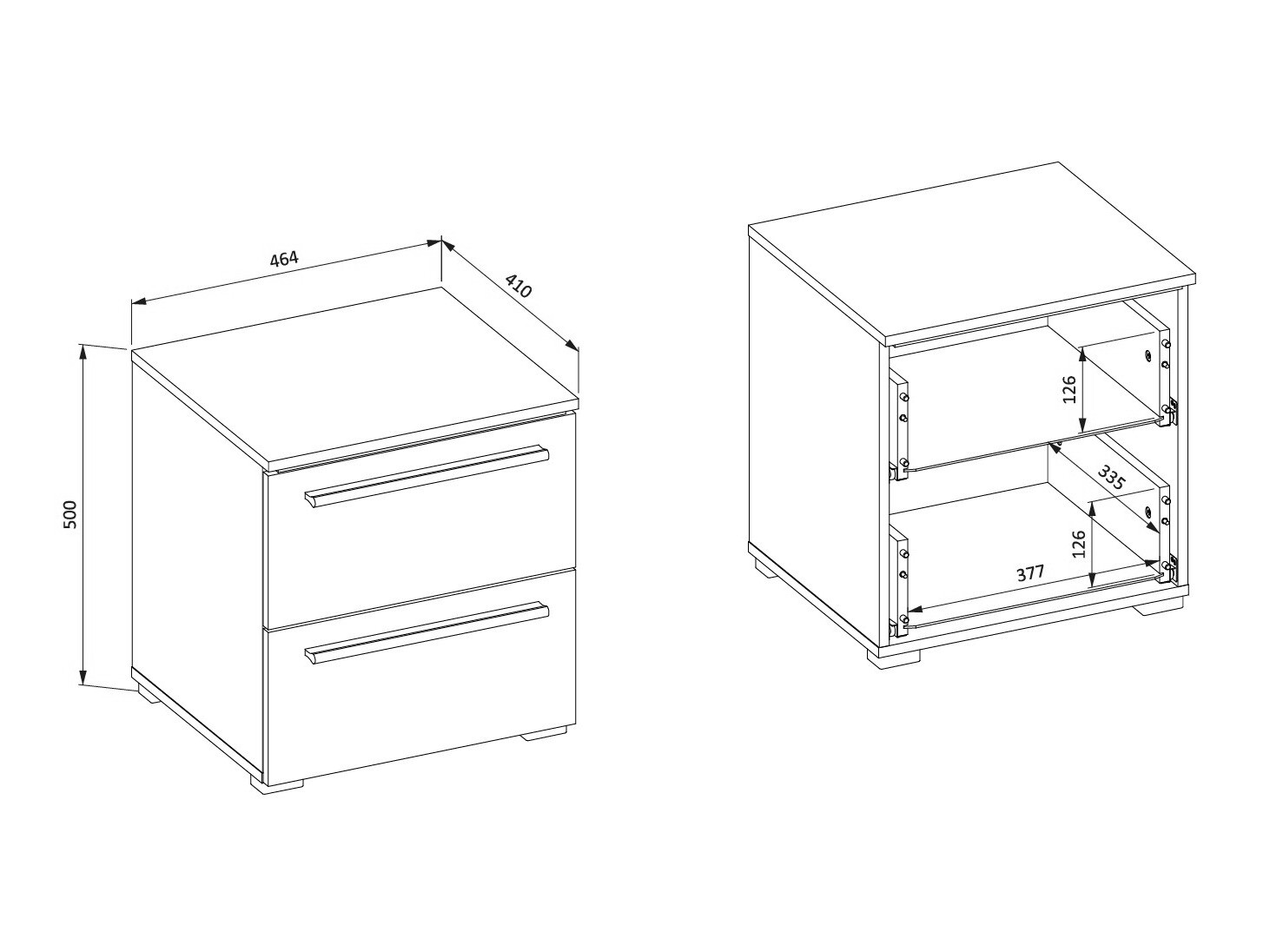 Éjjeliszekrény Torvire 122 (Sötét beton)