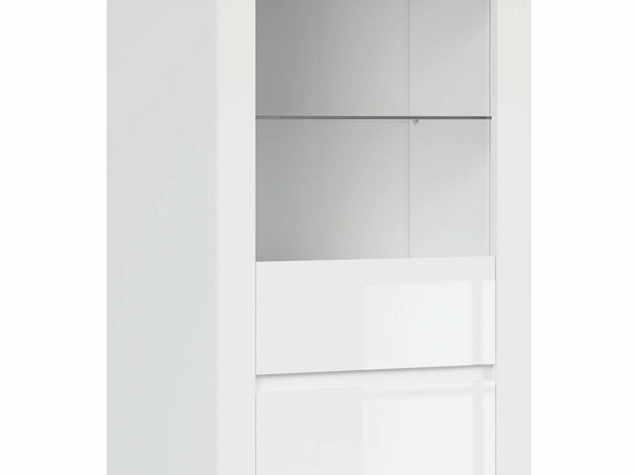 Könyvespolc Sonsoru 104 (Fehér + Fényes fehér + Wotan tölgy)