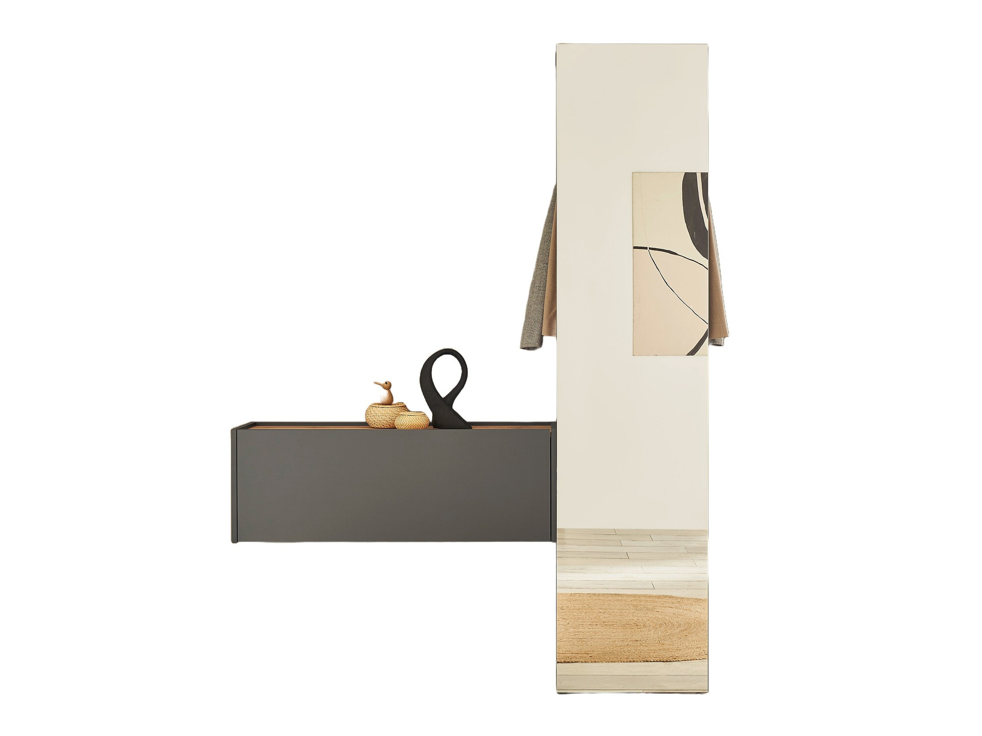 Előszoba garnitúra Elbsori 166 (Antracit)