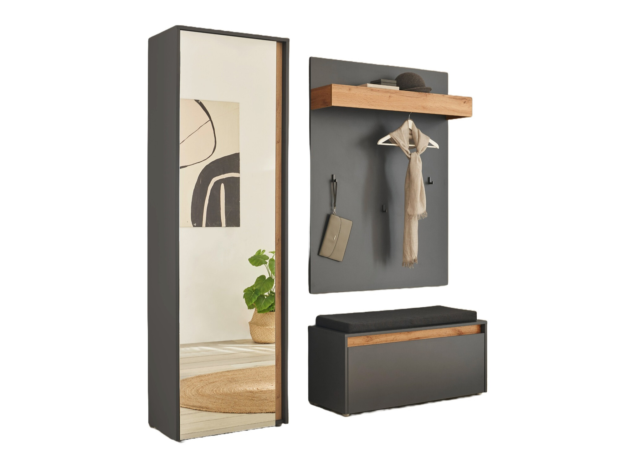 Előszoba garnitúra Elbsori 167 (Antracit)