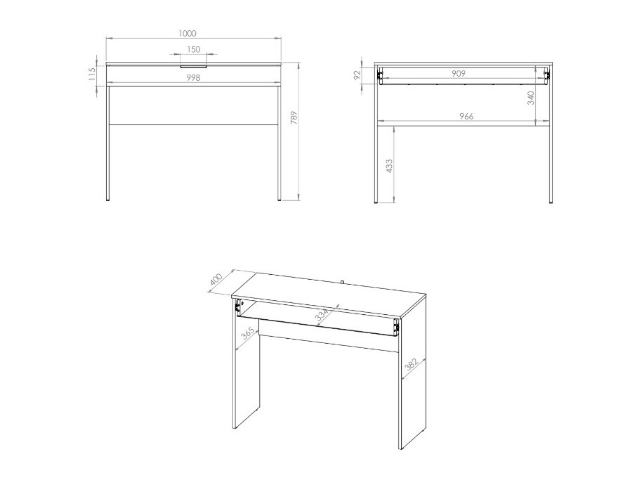 Fésülködő asztal Odenovu 106
