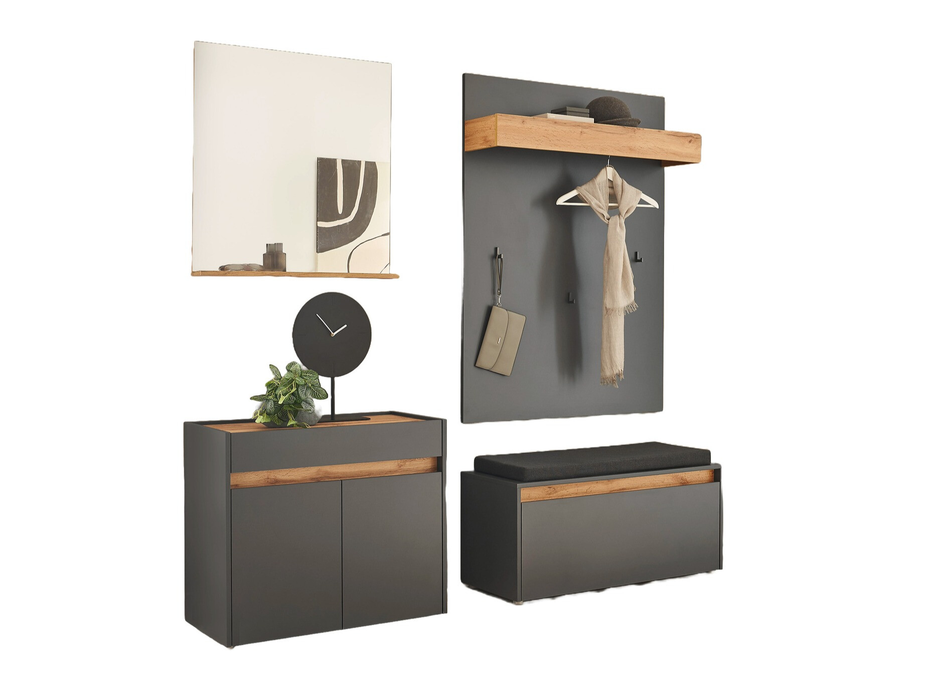 Előszoba garnitúra Elbsori 168 (Antracit)