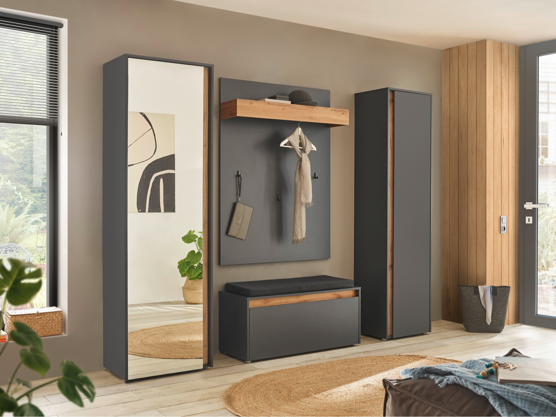 Előszoba garnitúra Elbsori 169 (Antracit)