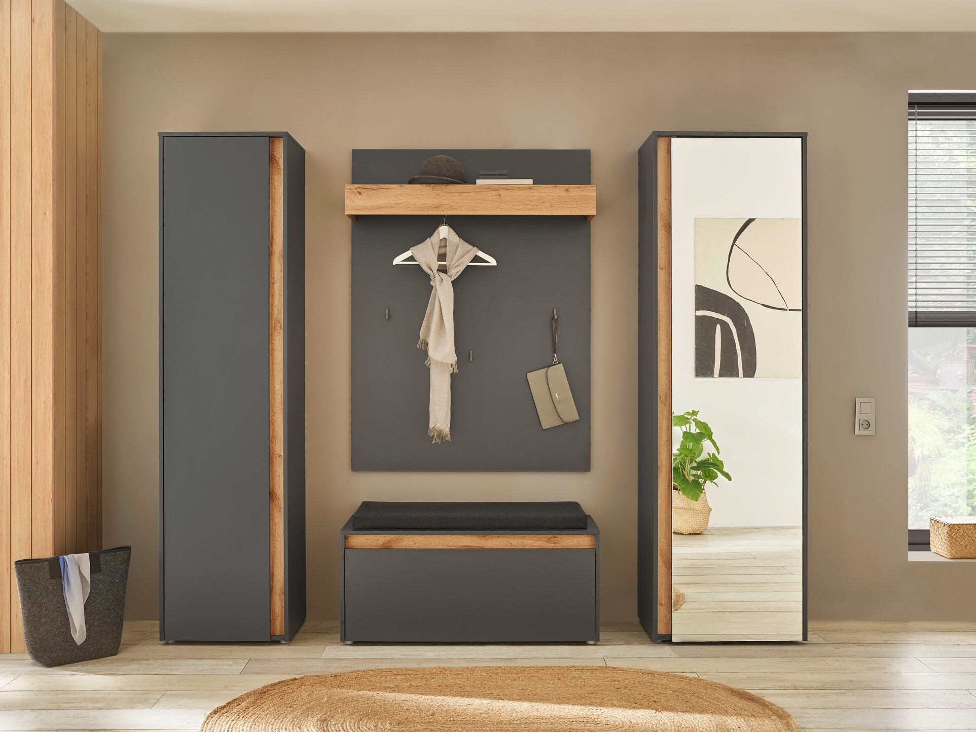 Előszoba garnitúra Elbsori 169 (Antracit)