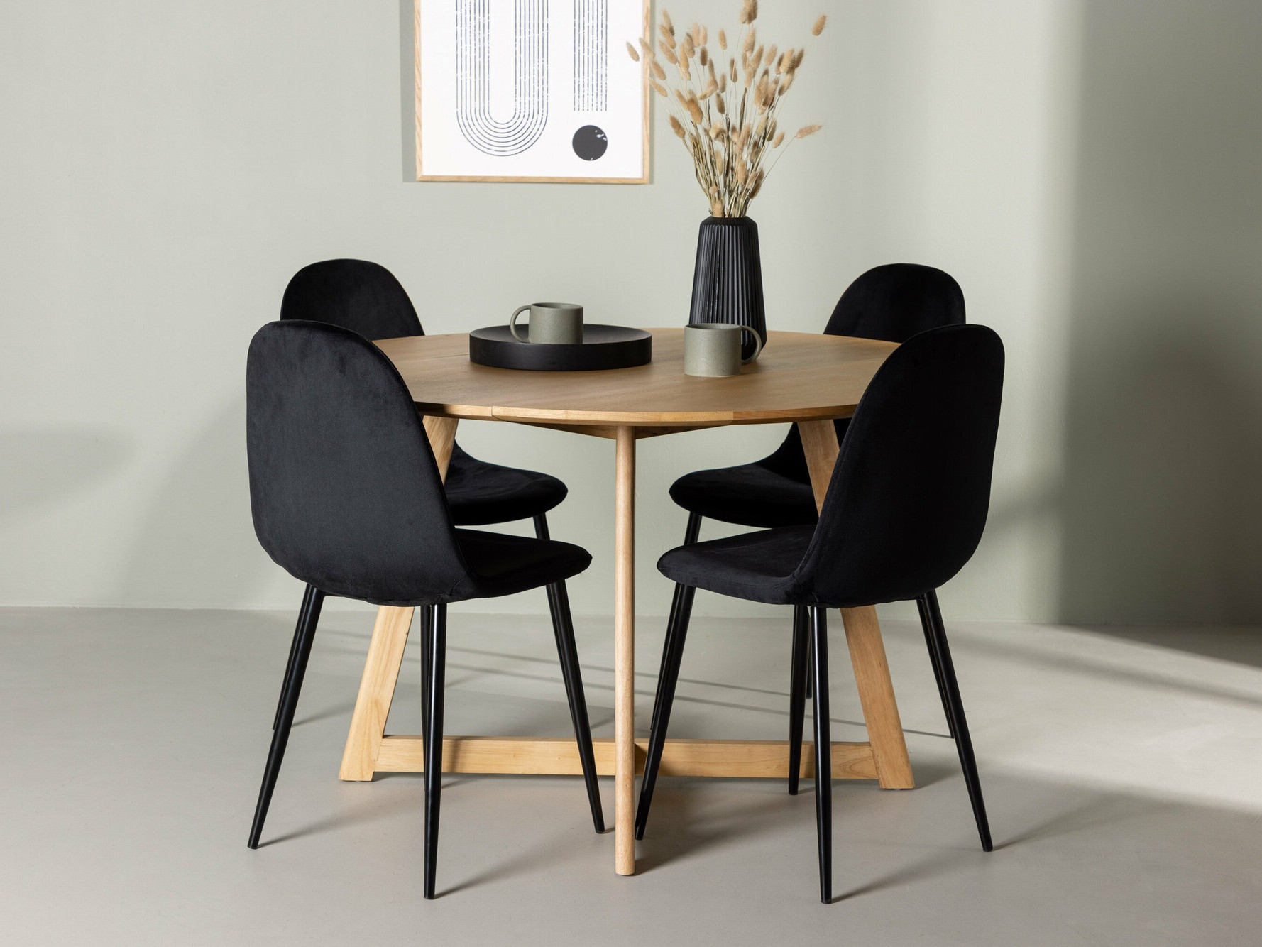 Étkezőgarnitúra Dallas 4580 (Fekete)