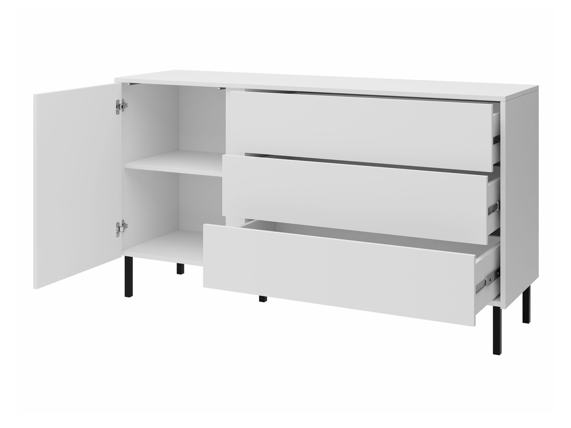 Komód Lumiri 102 (Tölgy + Fekete)