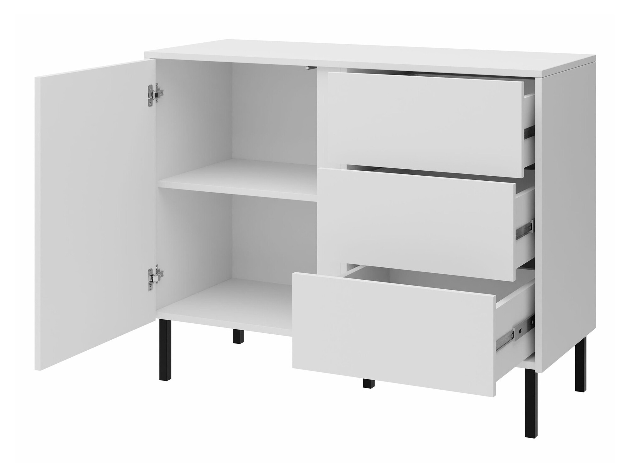 Komód Lumiri 104 (Tölgy + Fekete)