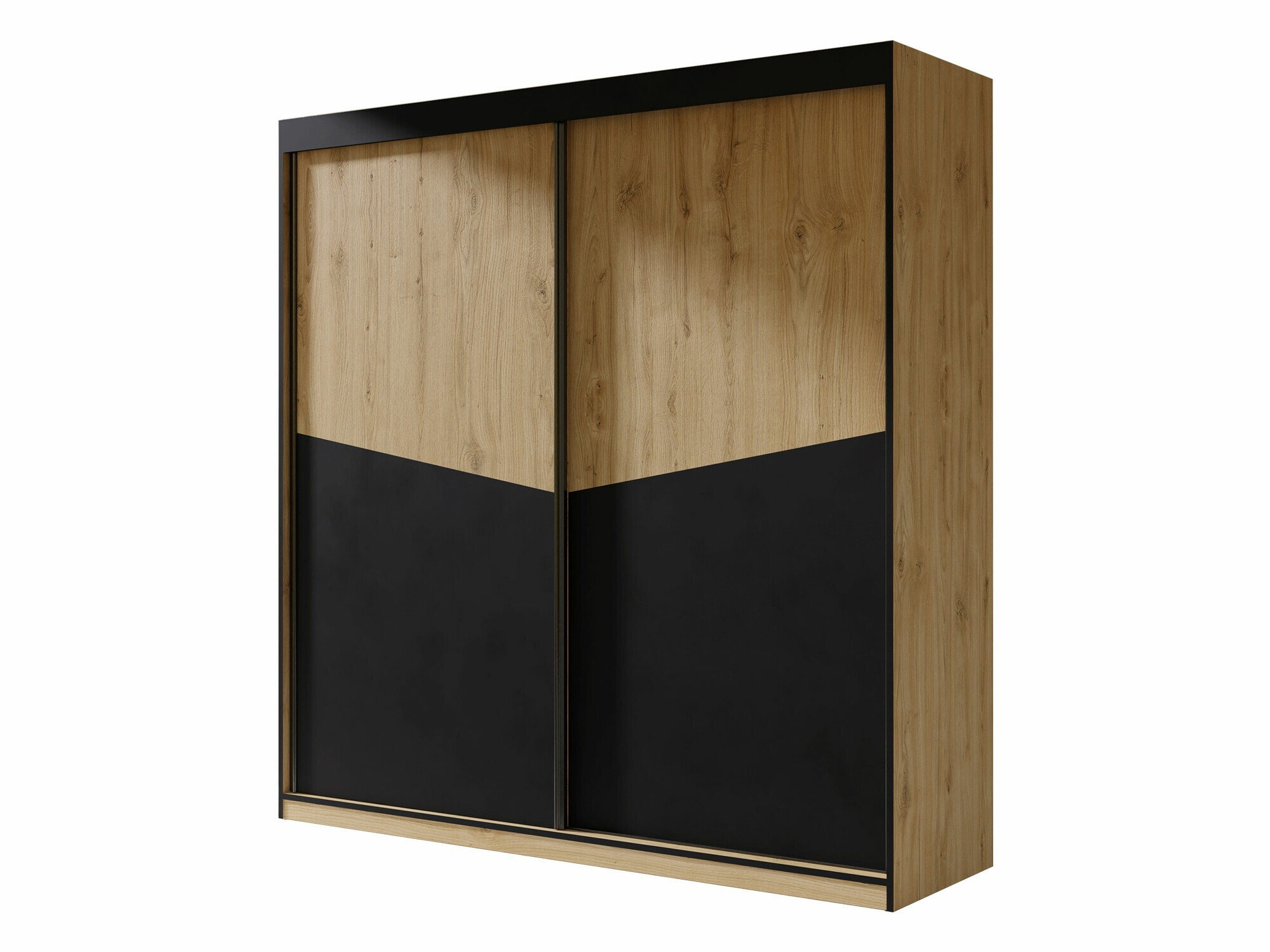 Gardróbszekrény Tenreme 100 (Tölgy + Fekete)