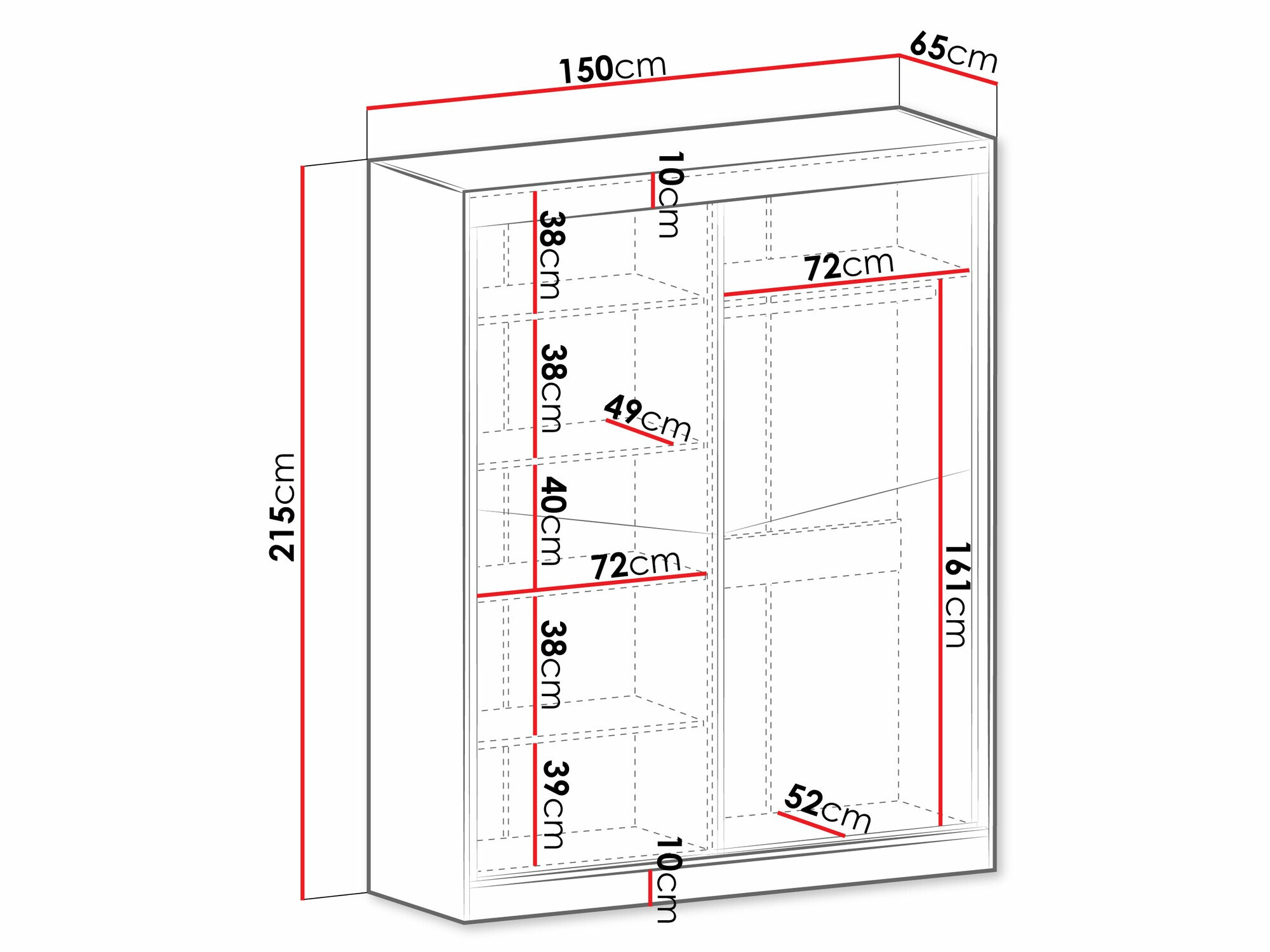 Gardróbszekrény Tenreme 101 (Tölgy + Fekete)