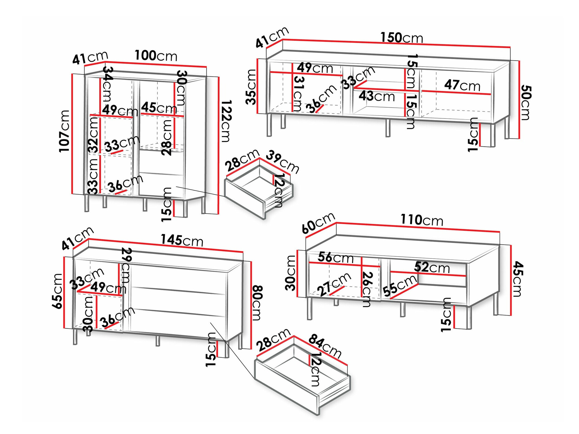 Nappali szett Lumiri 108 (Fehér)