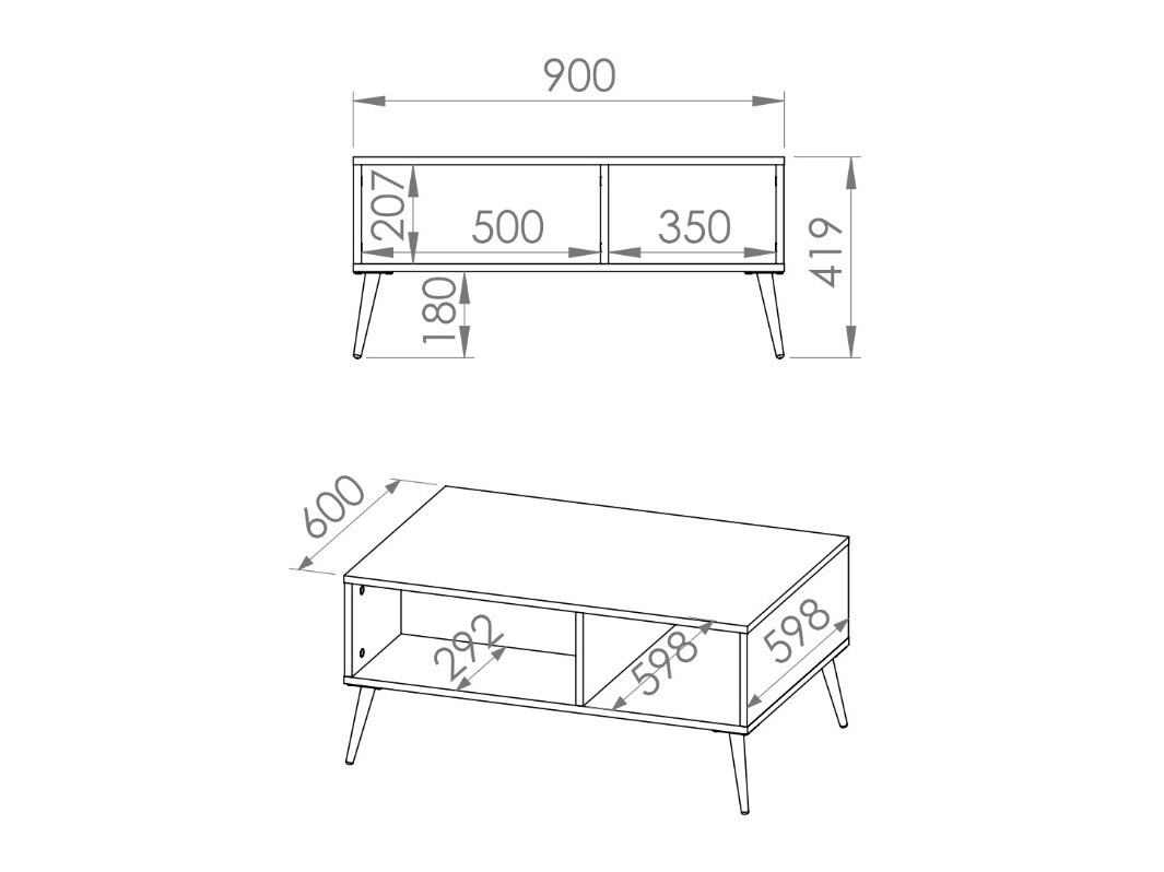Dohányzóasztal Veslomi 107