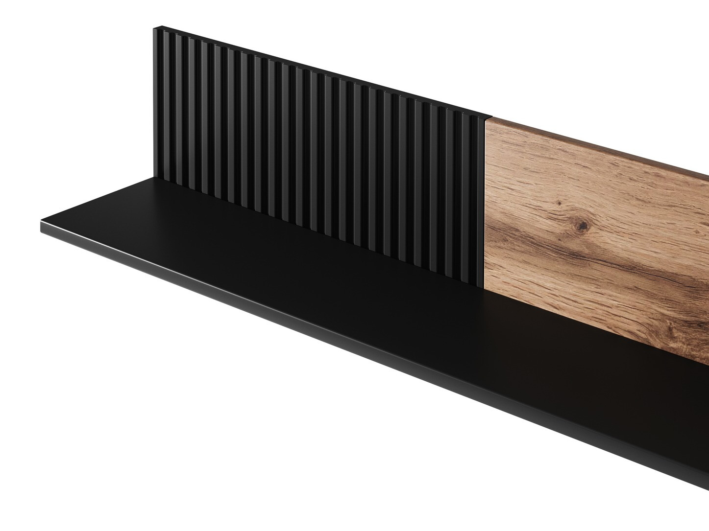 Fali polc Luelia 117 (Fekete + Wotan tölgy)