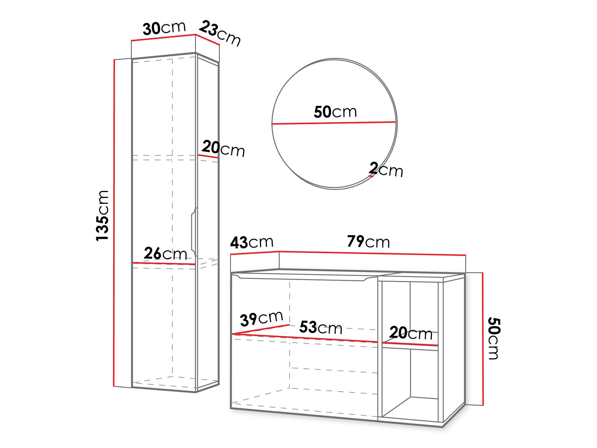 Fürdőszobai garnitúra Comfivo 406 (Fehér + Aranysárga)