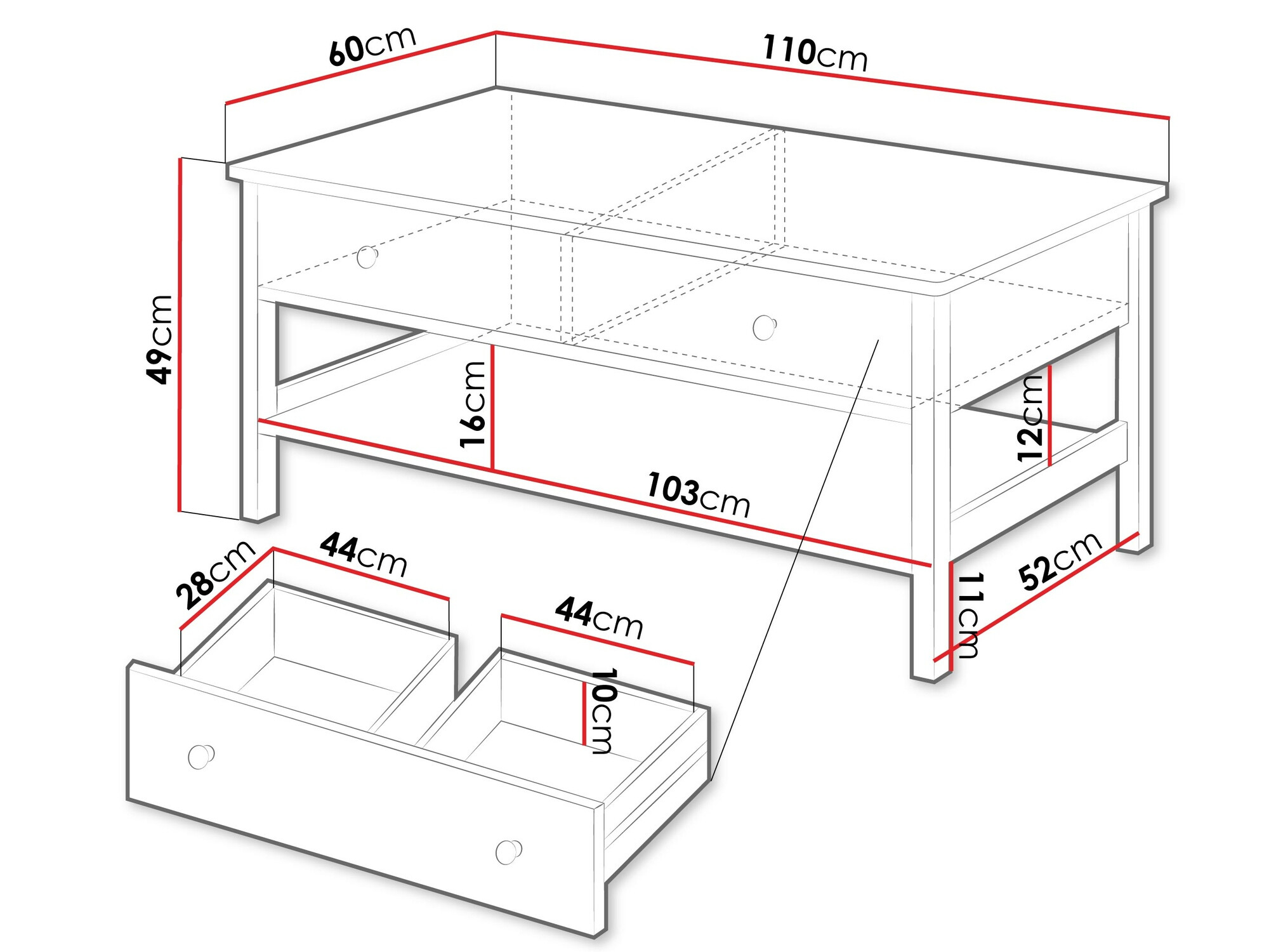 Dohányzóasztal Romelbo 131