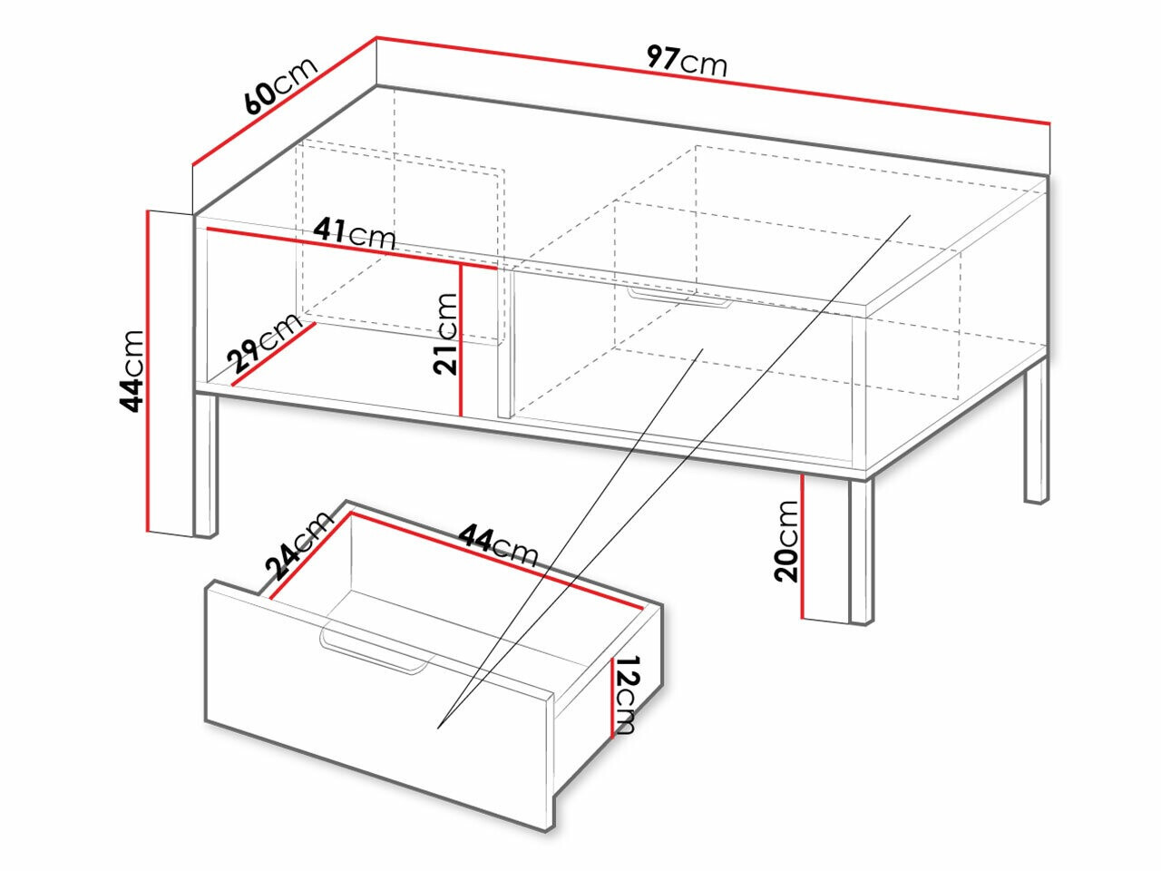 Dohányzóasztal Velsoru 107