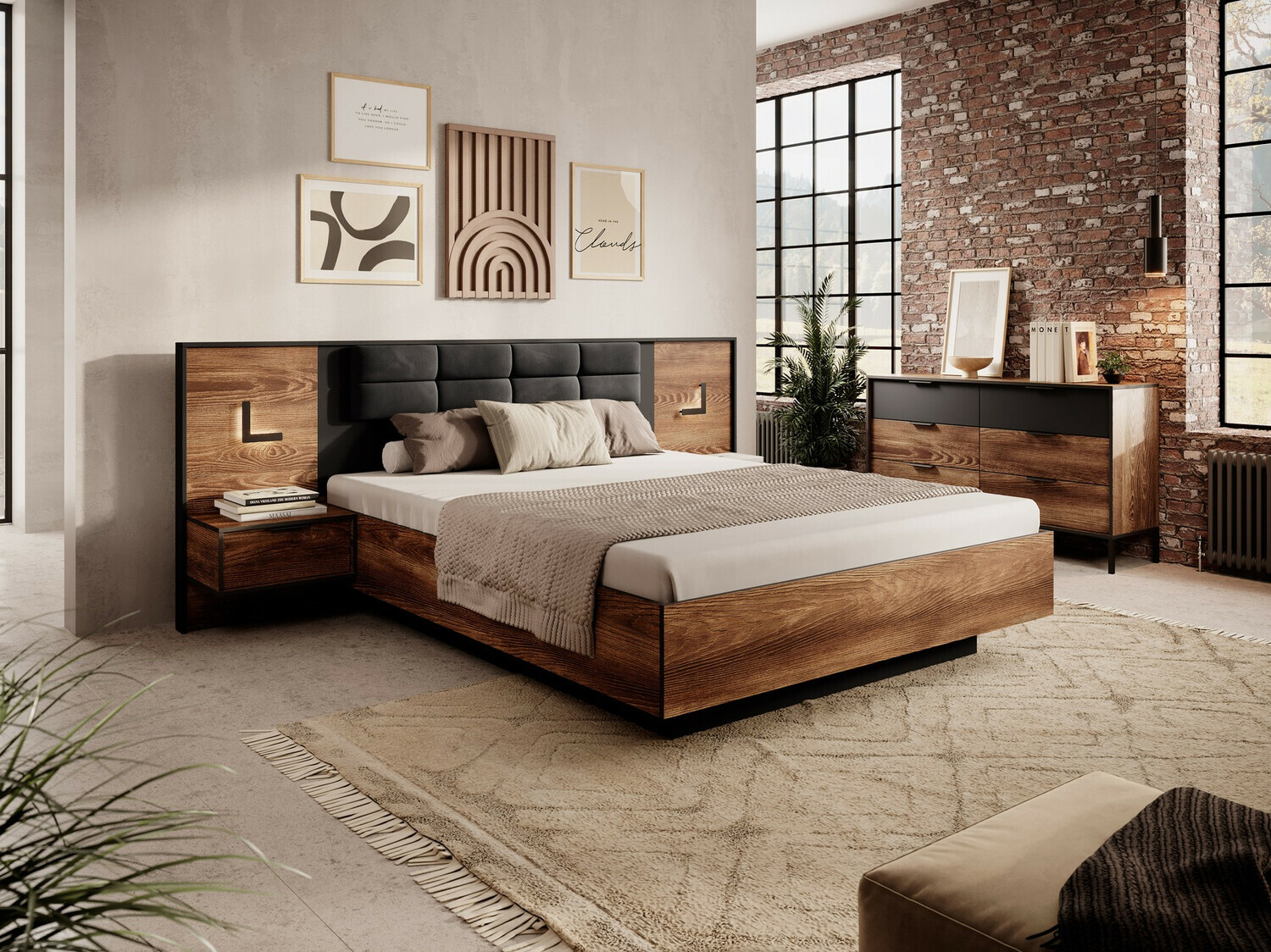 Éjjeliszekrény szett Flodale 102