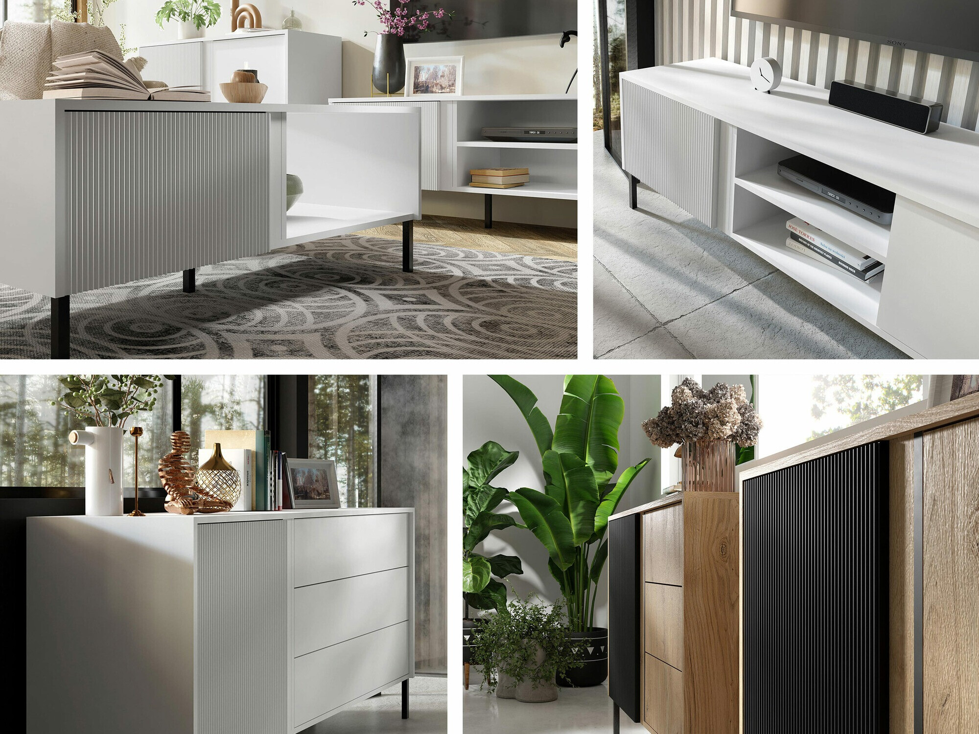 Komód Lumiri 102 (Tölgy + Fekete)