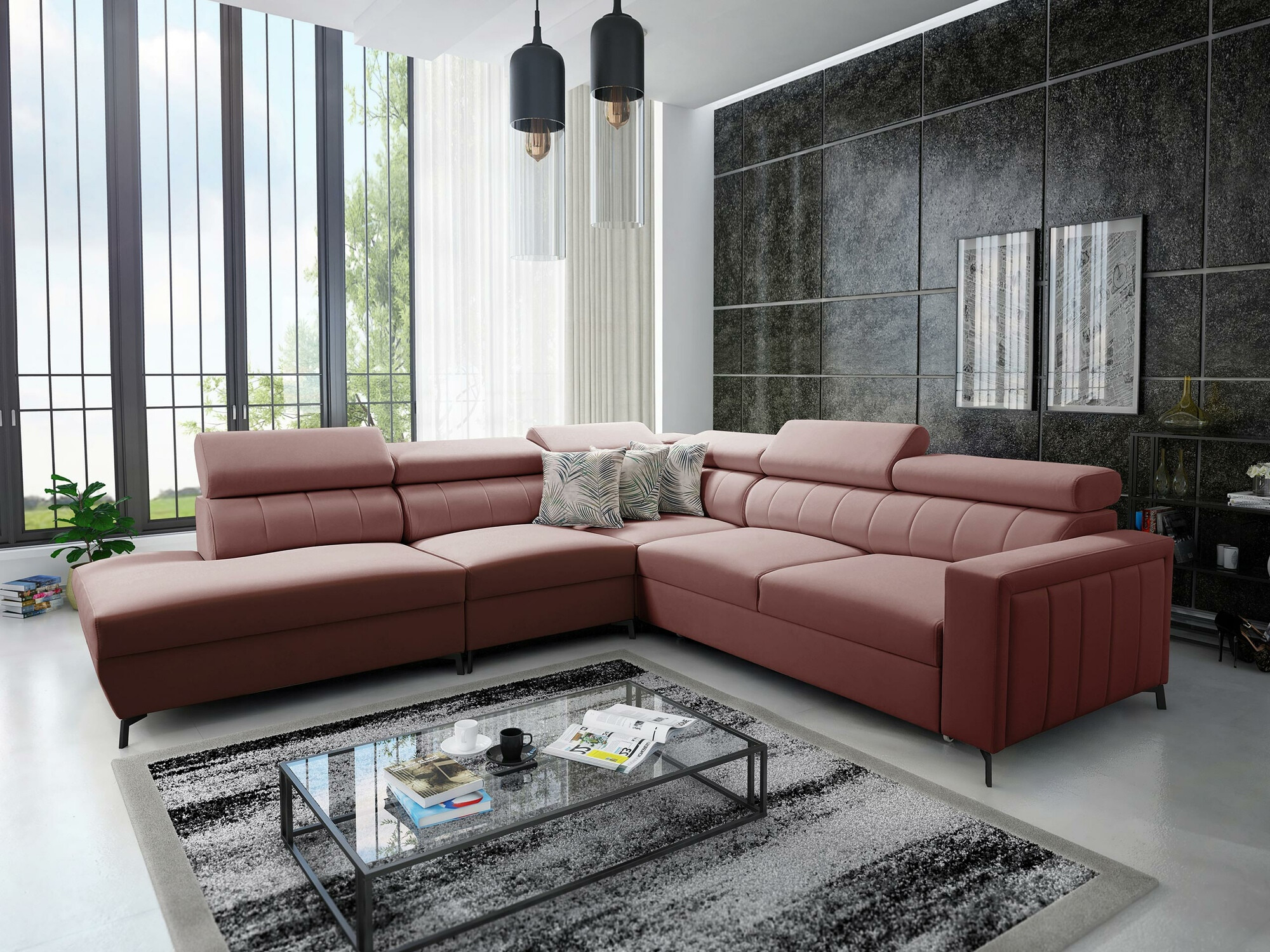 Sarokkanapé Sarasota 156 (Mono 235 + Botanical 36)