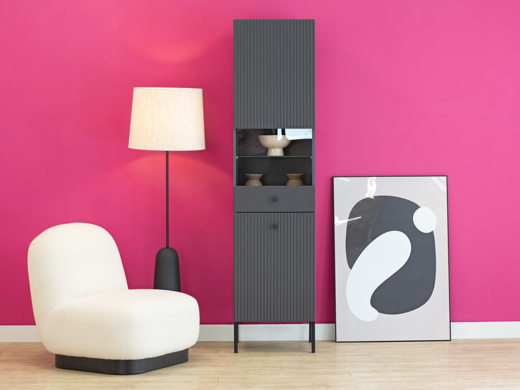 Könyvespolc Etliva 107 (Antracit)