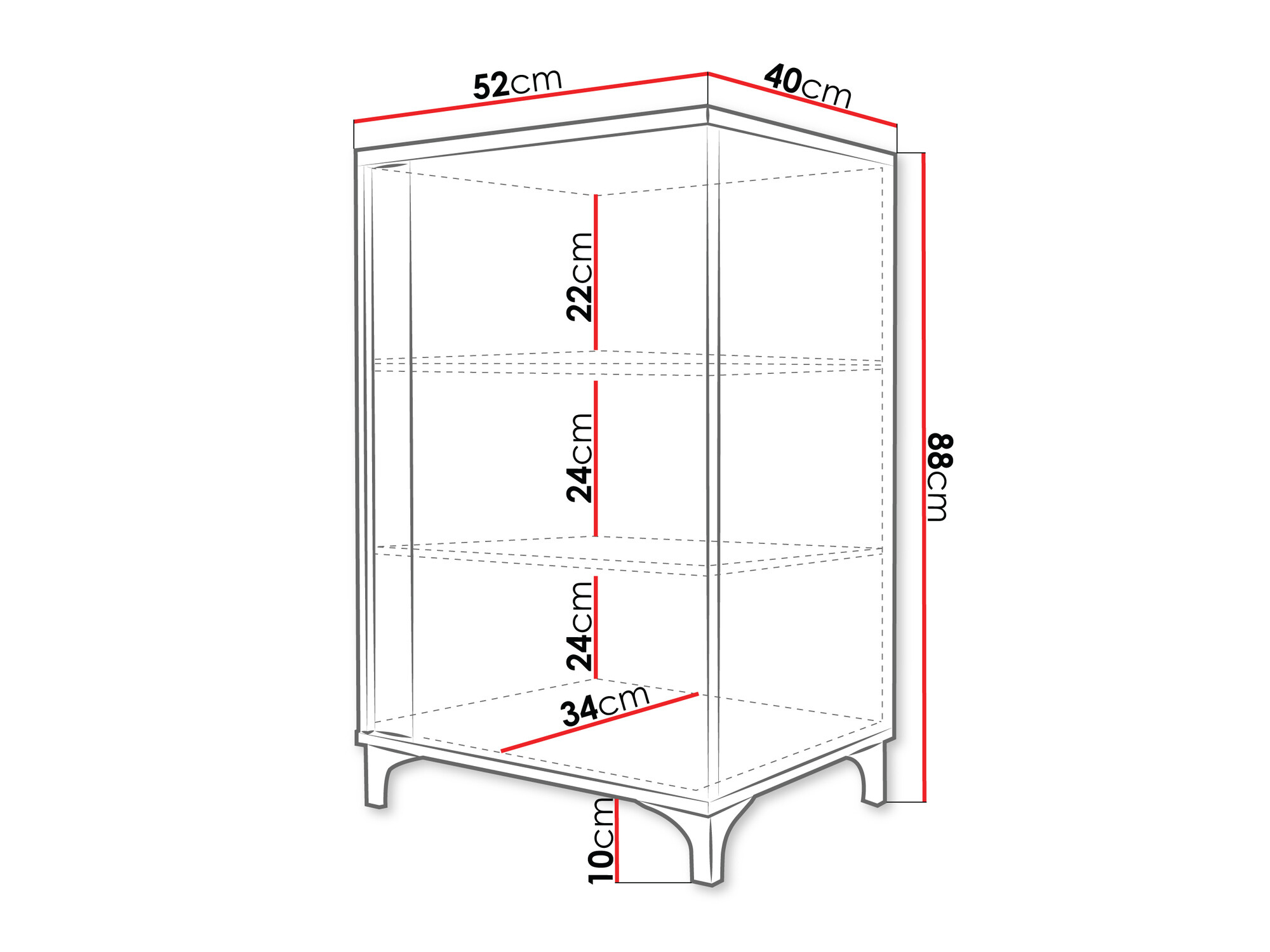 Szekrény Livseri 101 (Fehér + Fényes fehér + Világos fa)