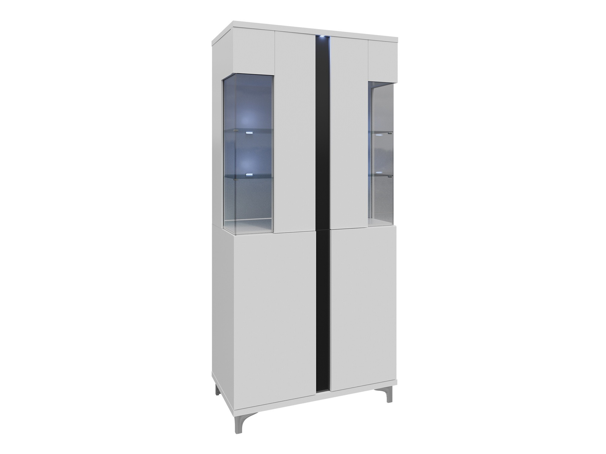 Könyvespolc Livseri 116 (Fehér + Fényes fehér + Fényes fekete)