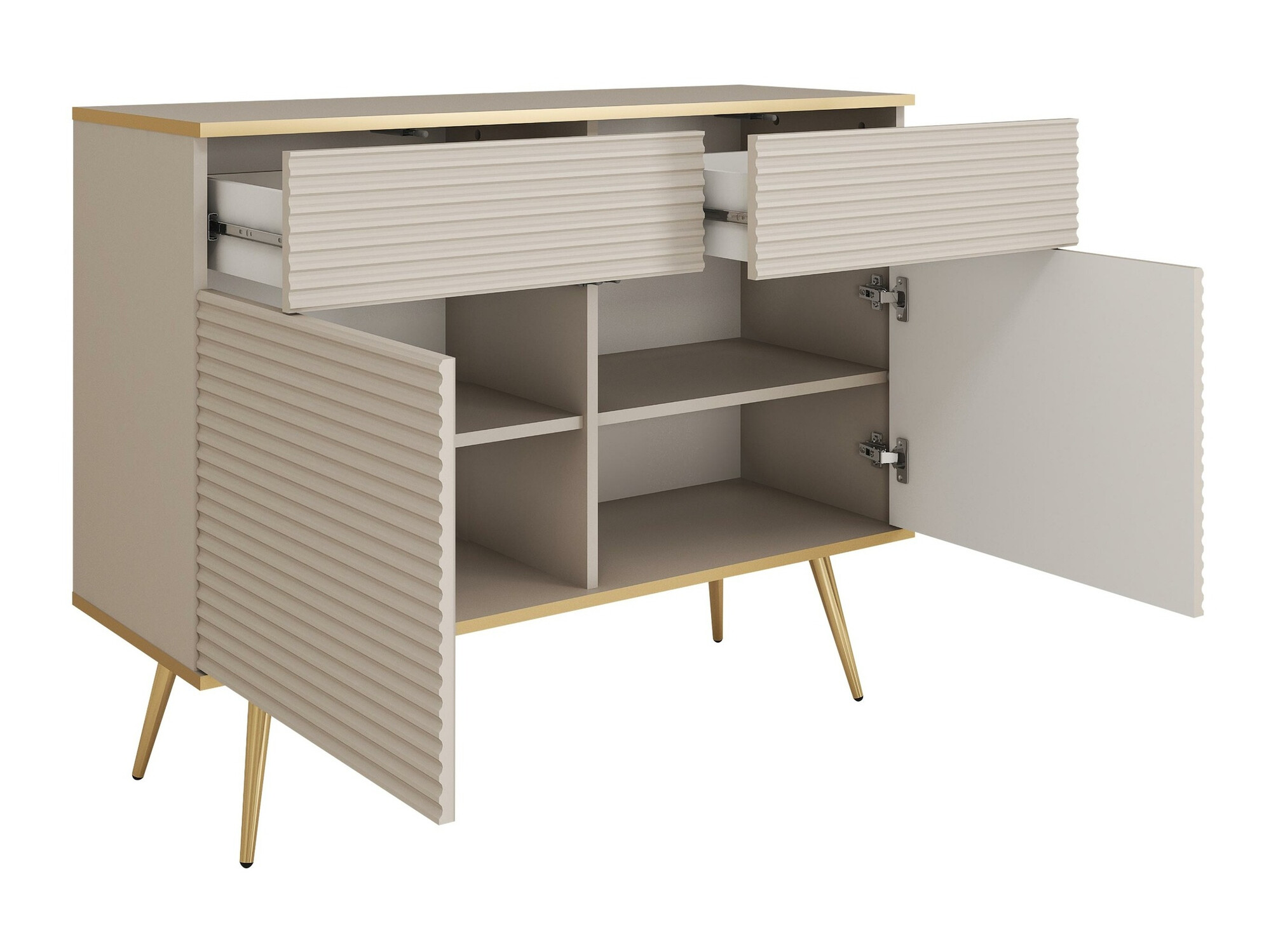 Komód Felduno 105 (Fekete + Aranysárga)