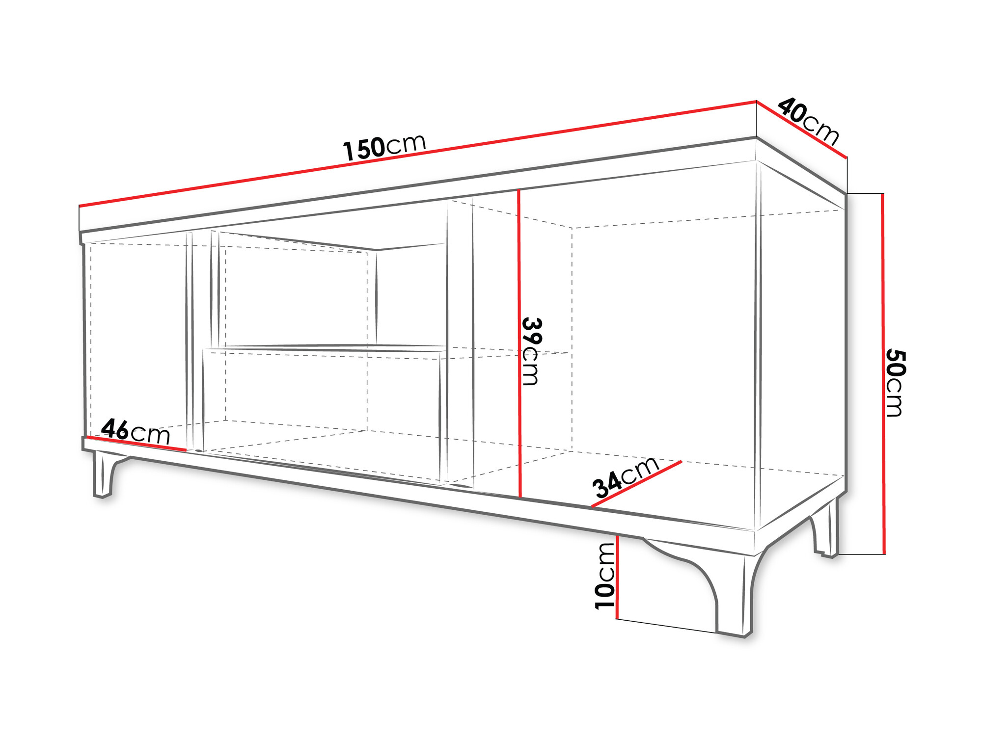 TV-állvány Livseri 113 (Fehér + Fényes fehér + Fényes fekete)