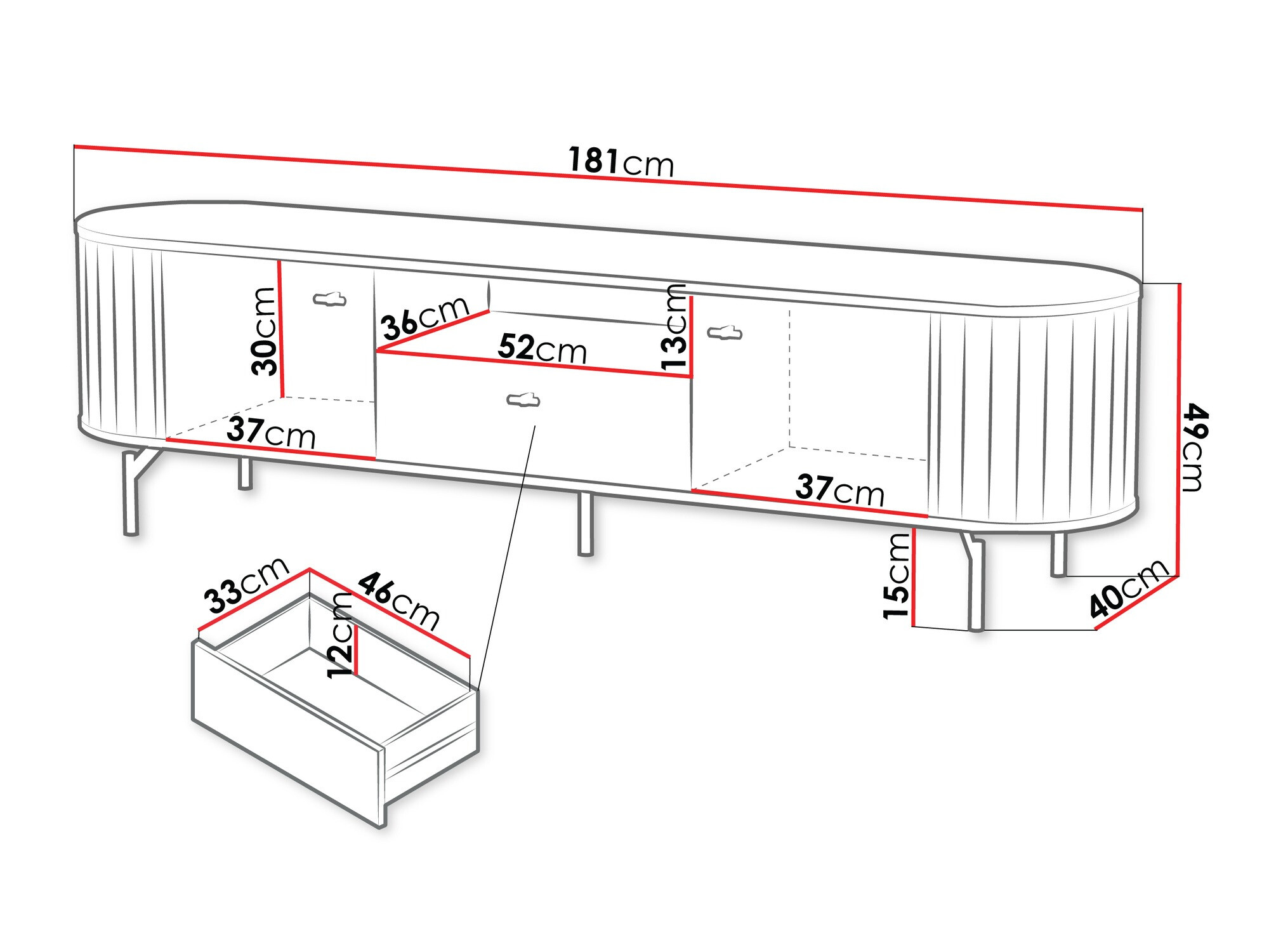 TV-állvány Novmono 116