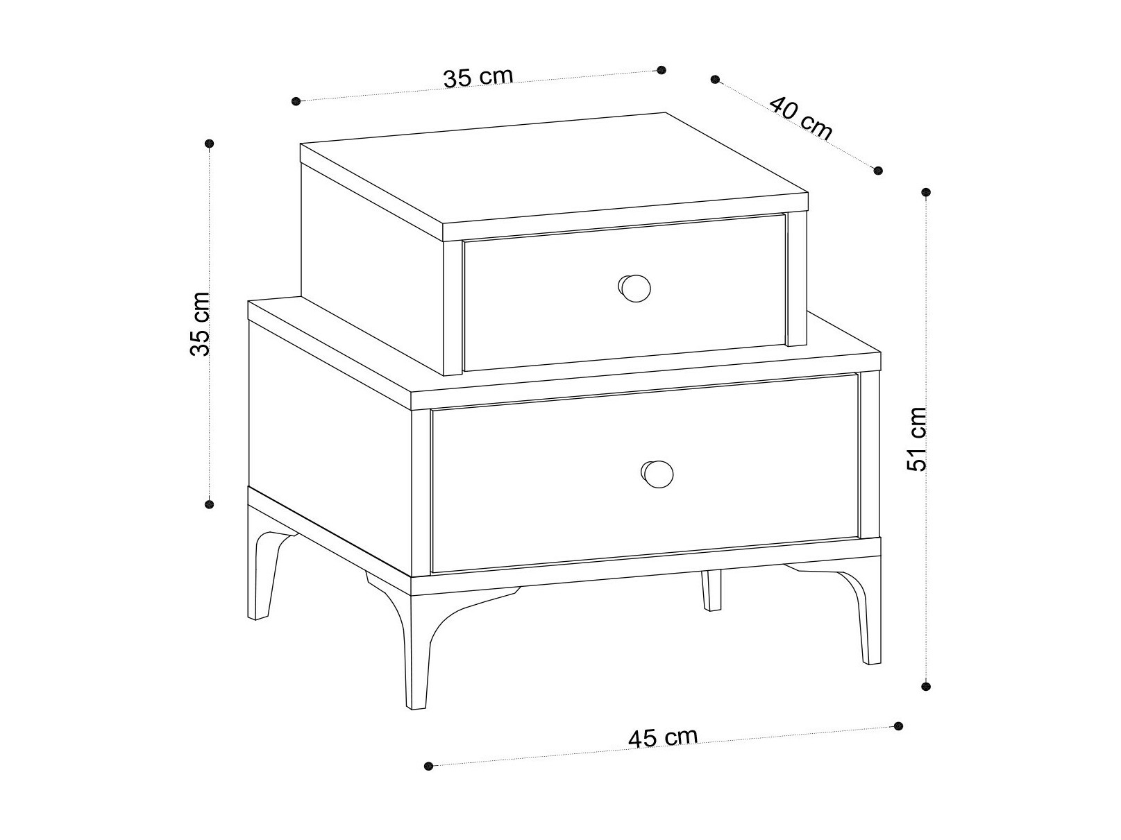 Éjjeliszekrény Sonliro 132